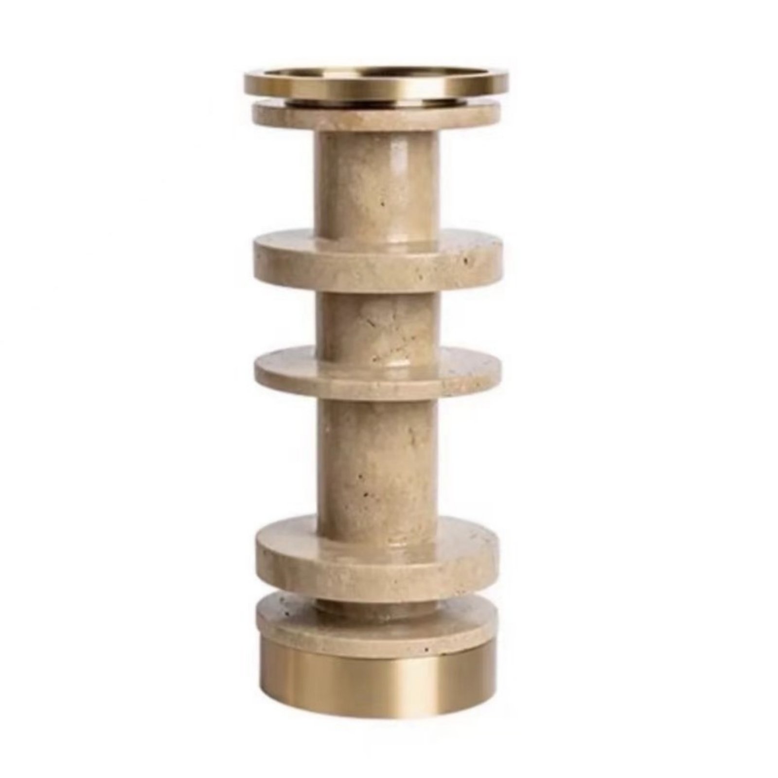 Candle Holder Faux Stone