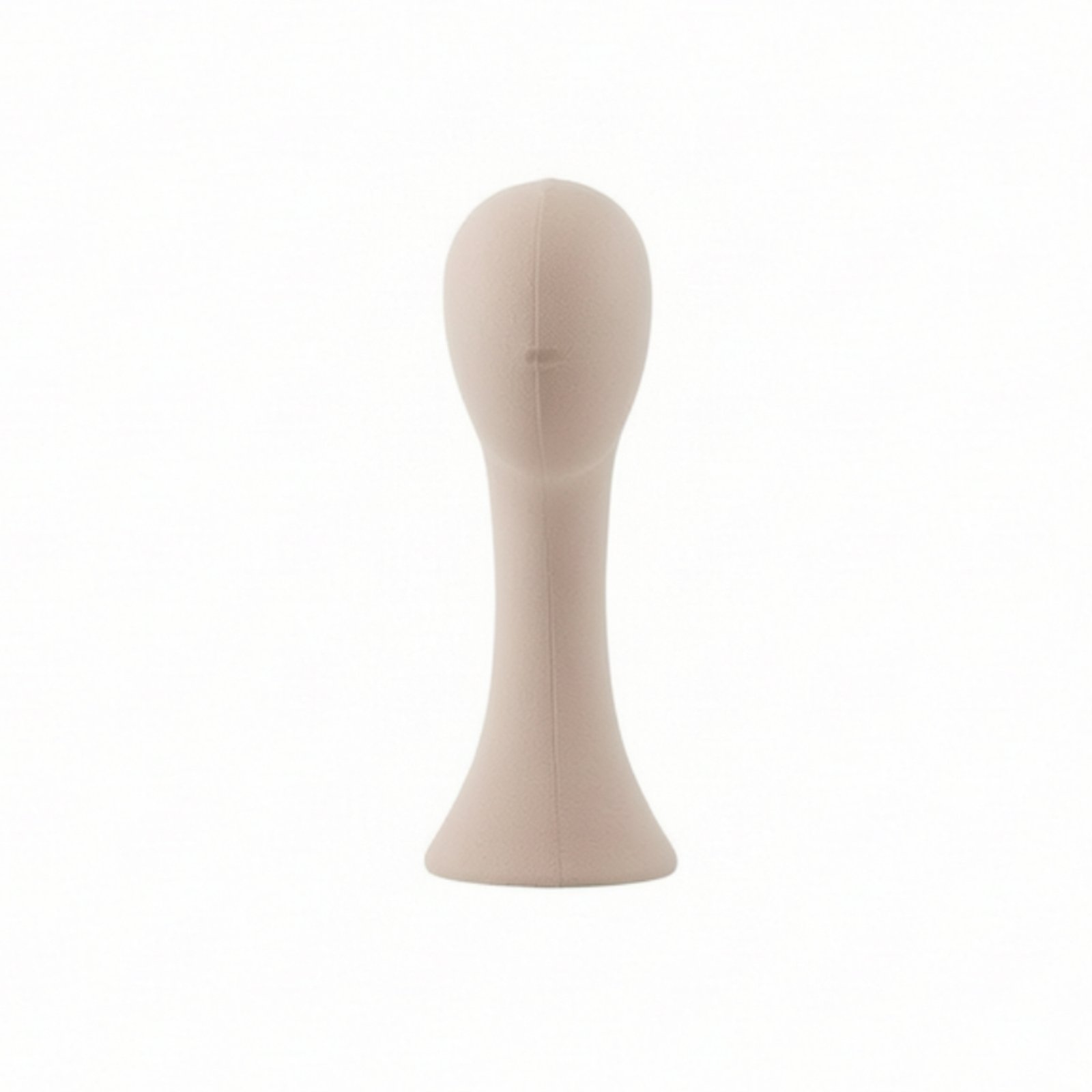 Velvet Mannequin Head with Shoulders – Beige, Style A