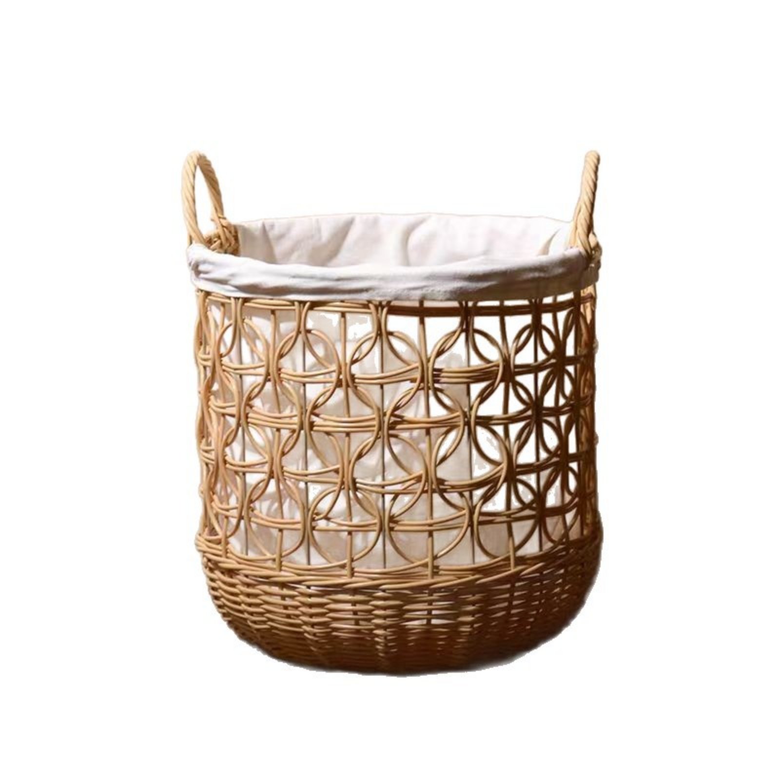 Woven Laundry Basket with Handles