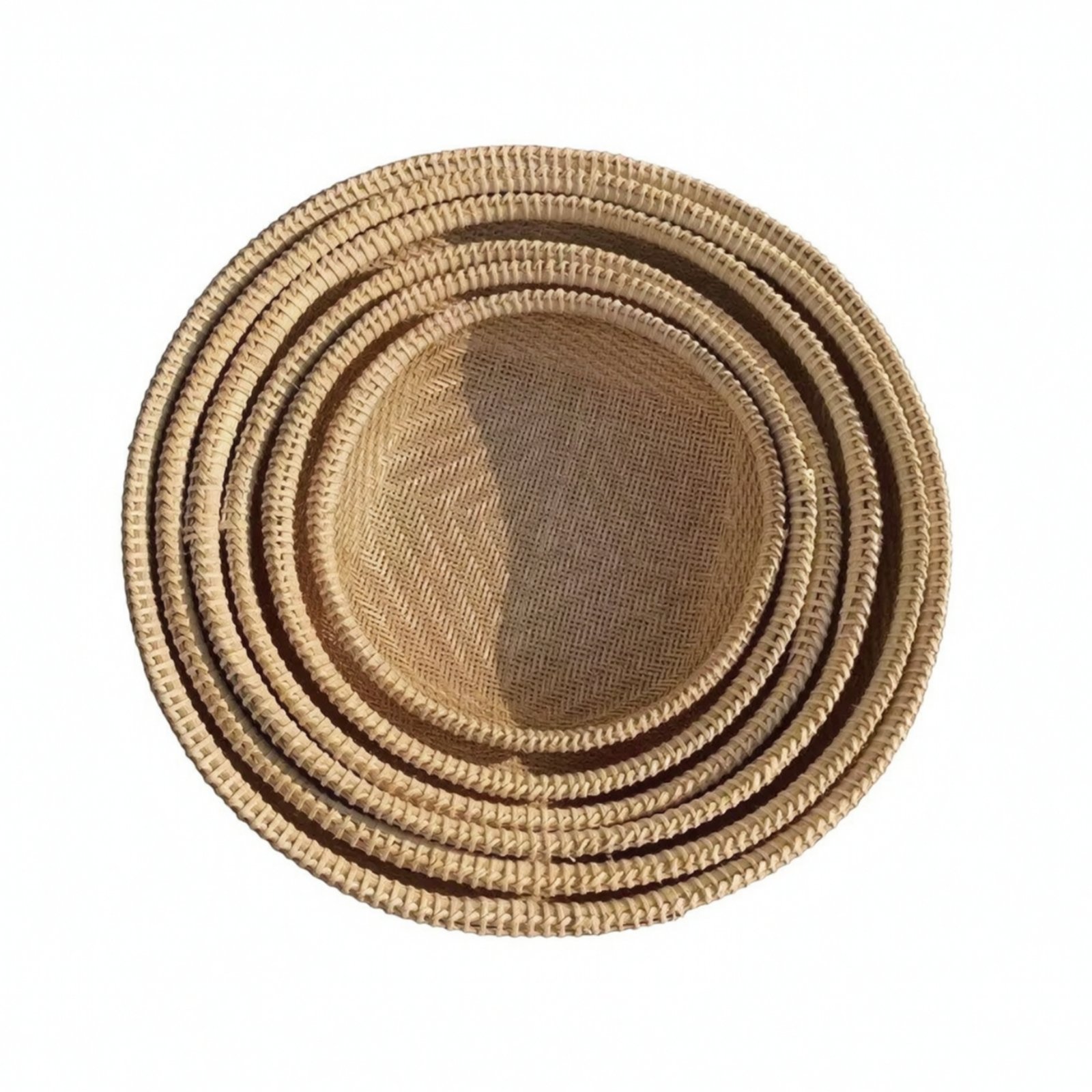 6-Piece Hand-Woven Bamboo Basket