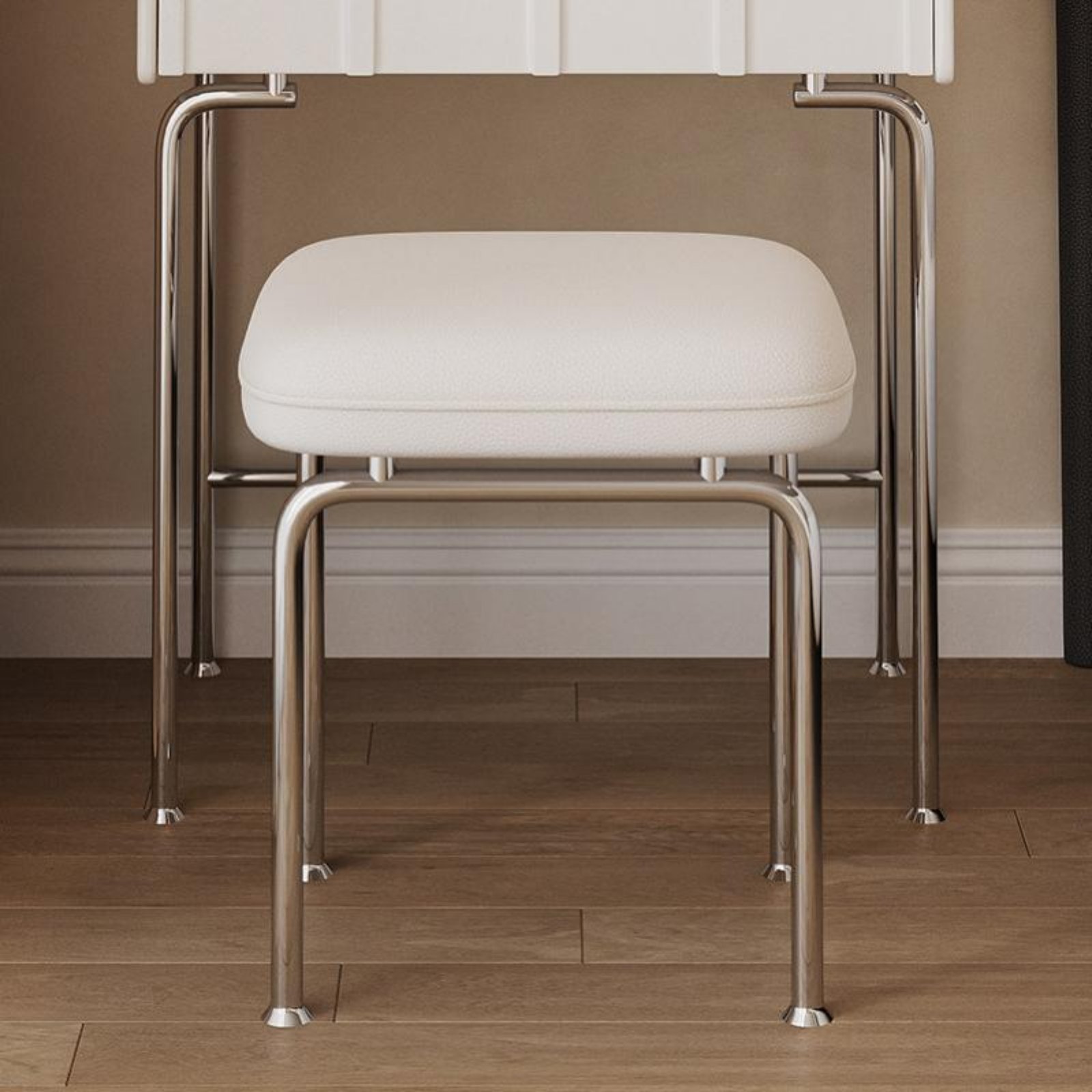 Cushioned Metal Frame Stool