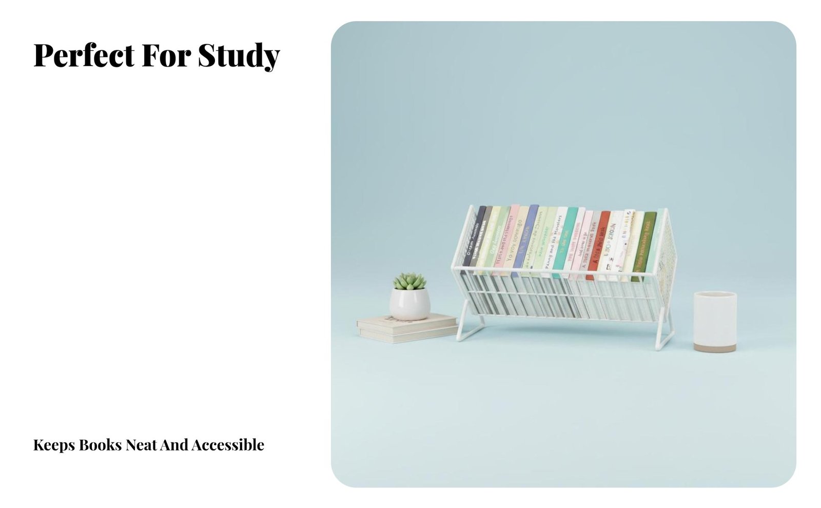 Slanted Multi-Tier Book Rack