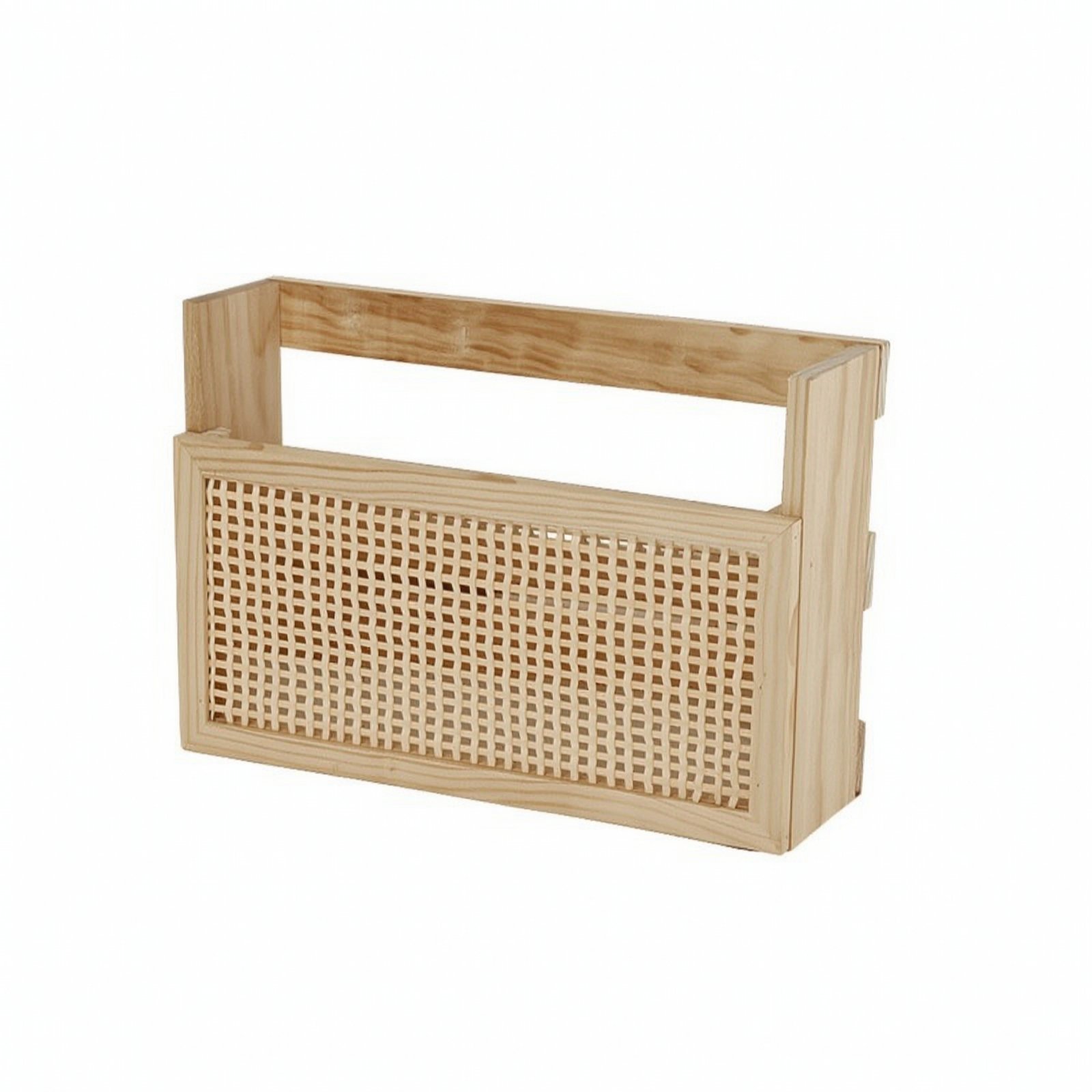 Wall-Mounted Storage Basket – Natural Pine Bamboo