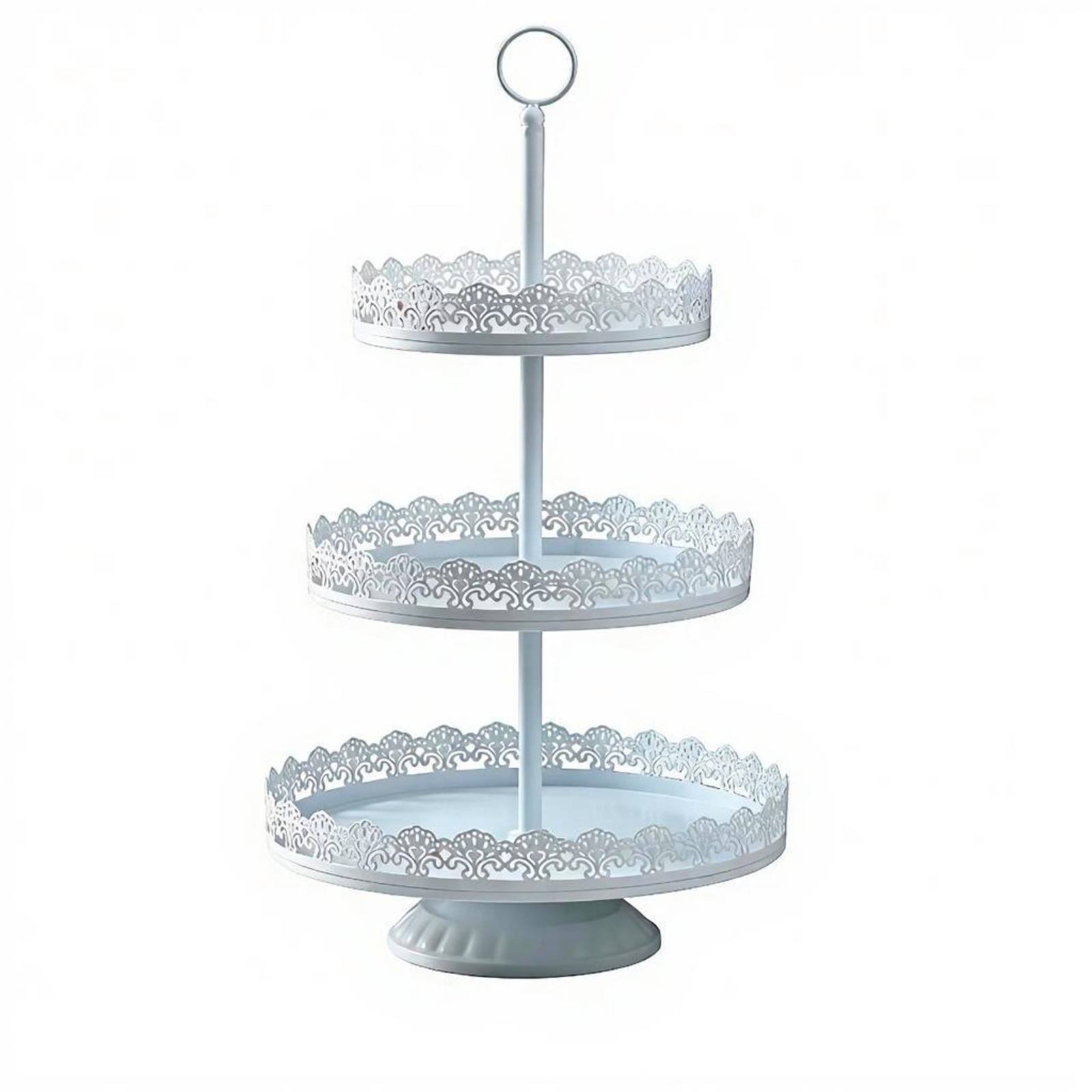 Three-Tier Cream Cake Stand