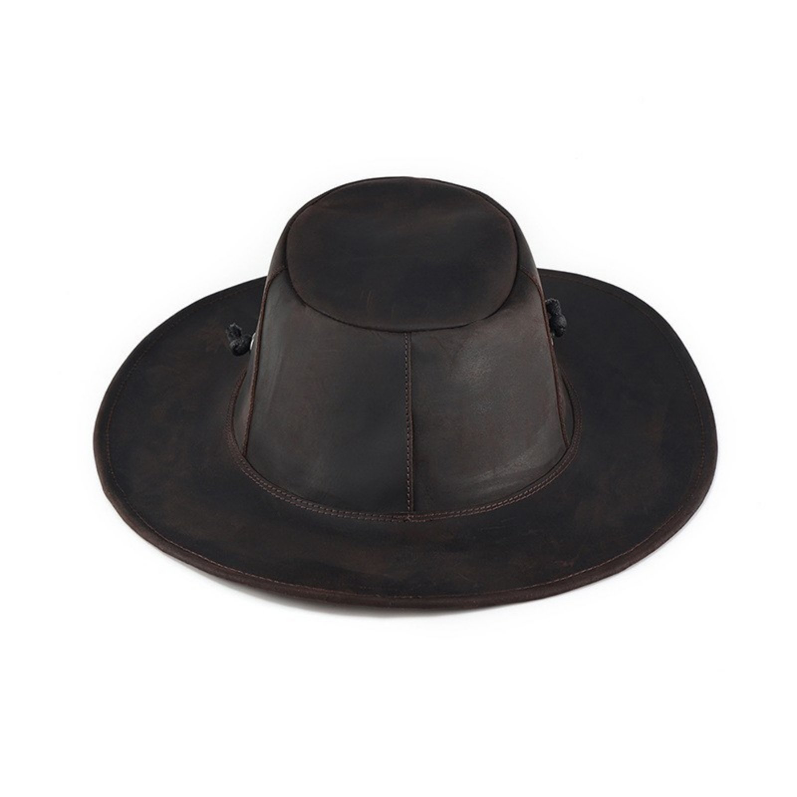 Wide Brim Leather Hat