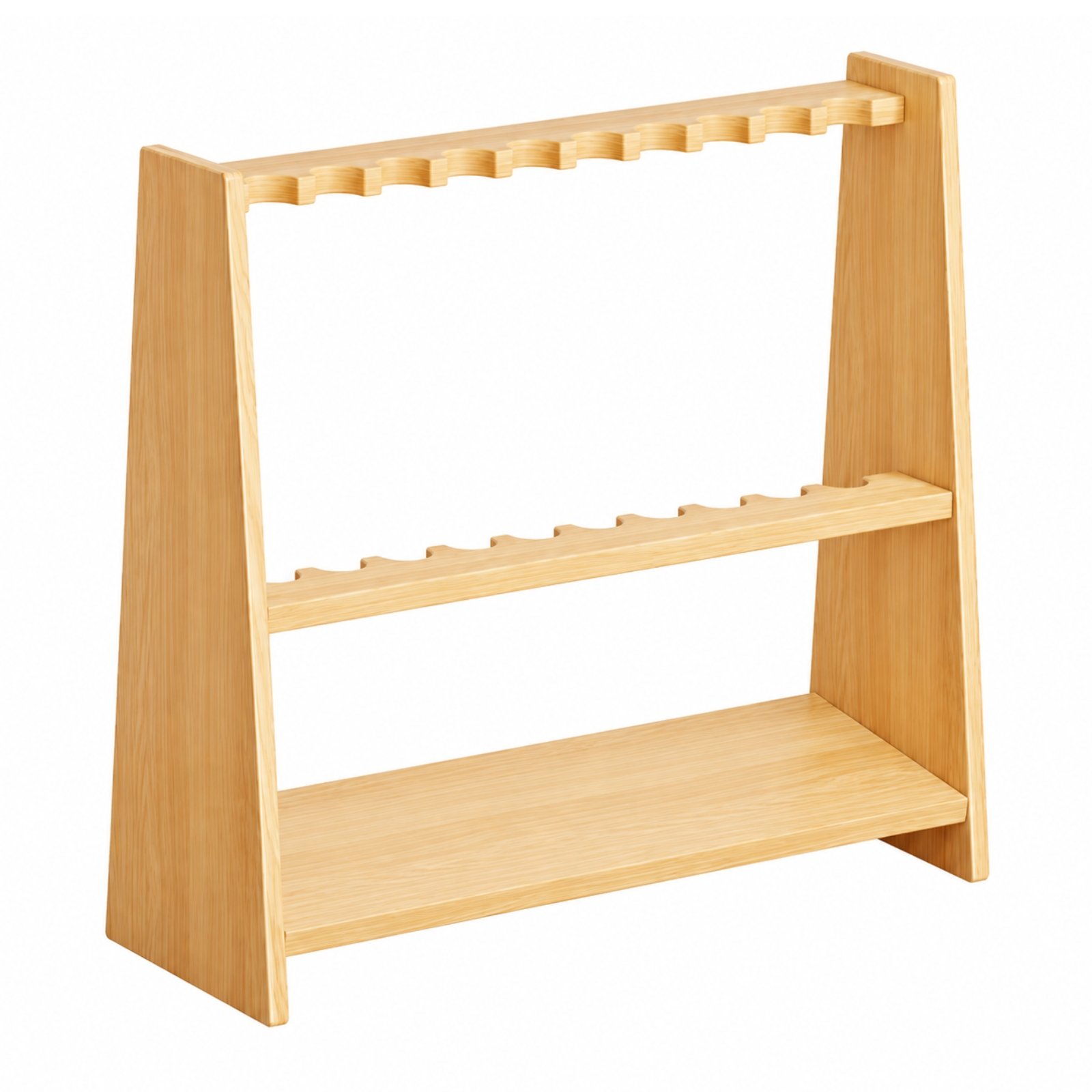 Wooden Storage Rack with Lower Shelf