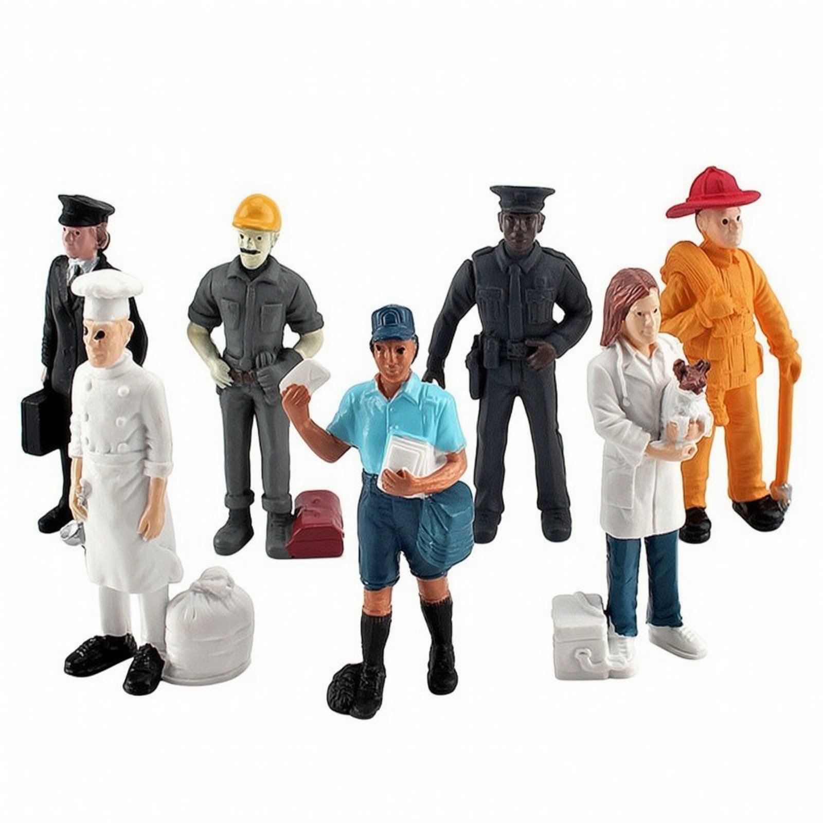 7 Pieces PVC Human Character Figurine