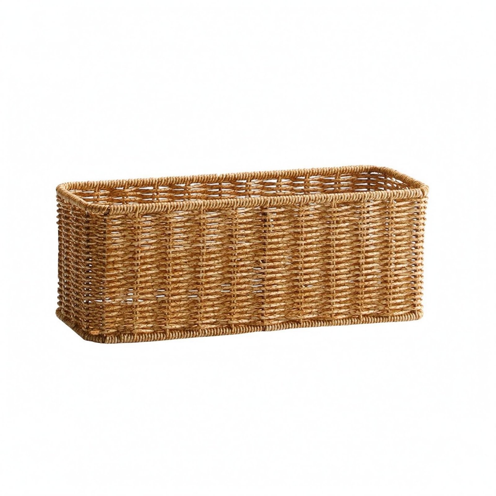Faux Rattan Basket Open Top