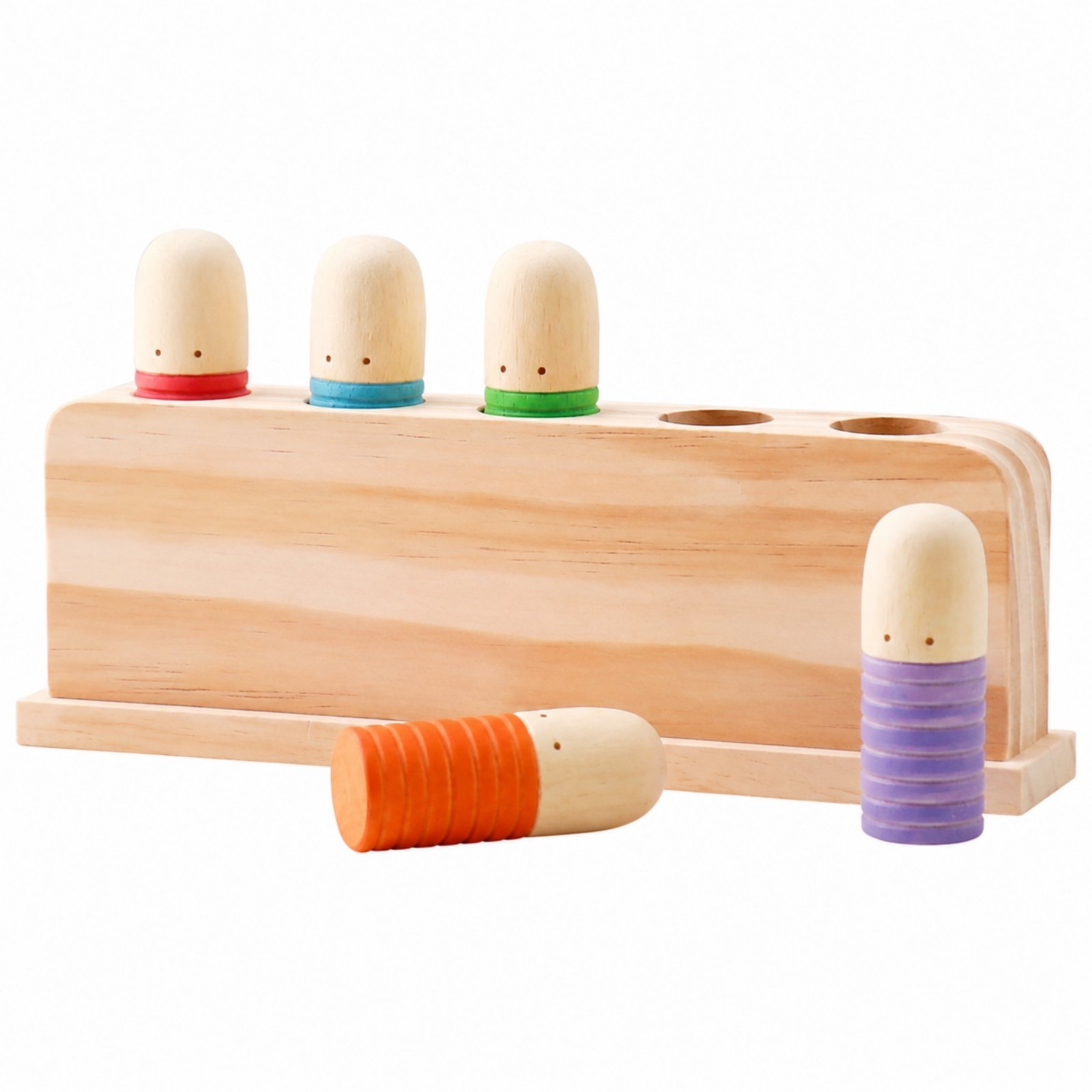 Wooden Press-And-Place Toy Screen