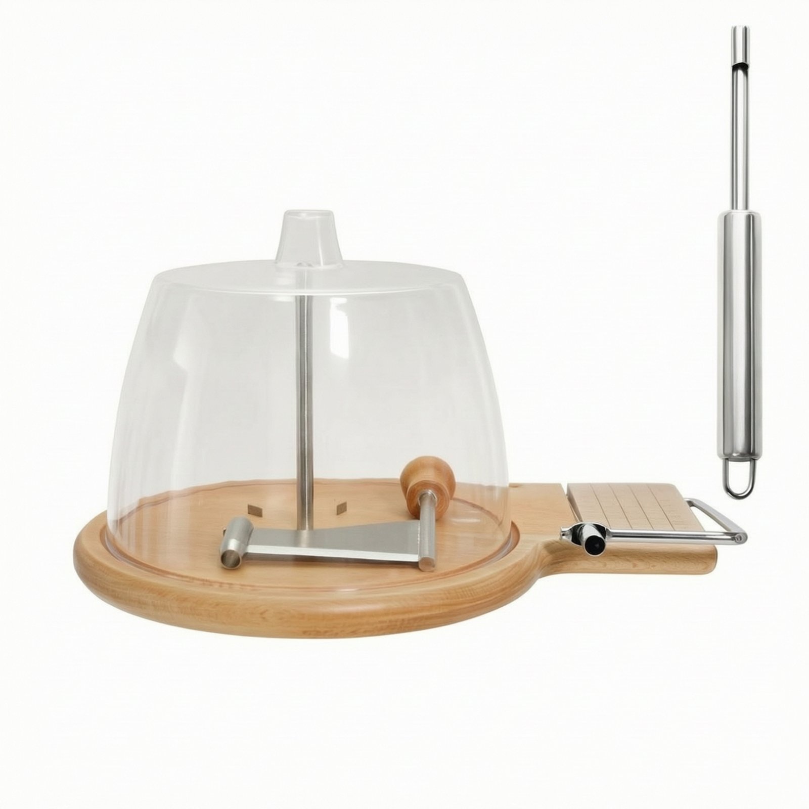 Cheese Dome with Wooden Base