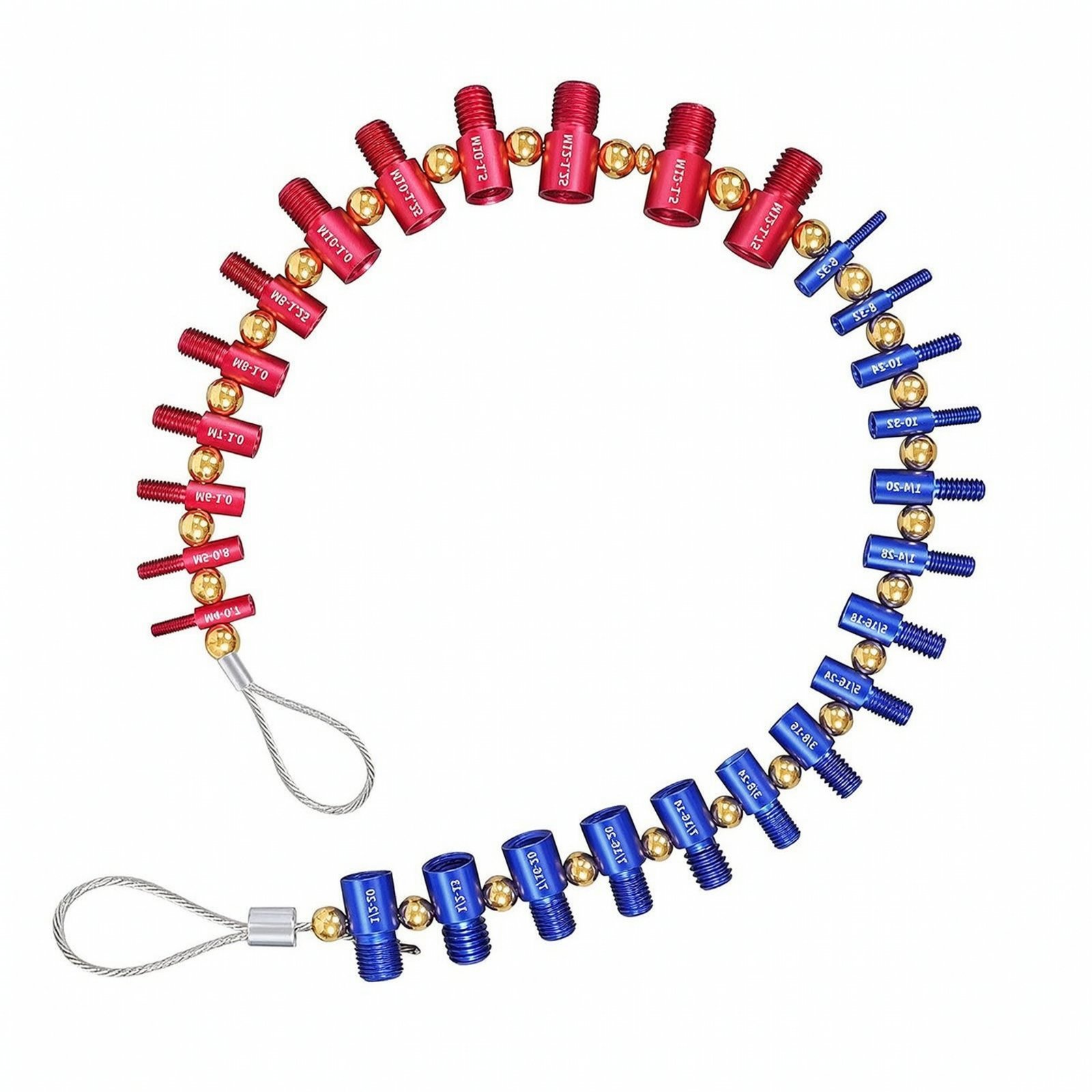 26-Piece Nut and Bolt Thread Checker