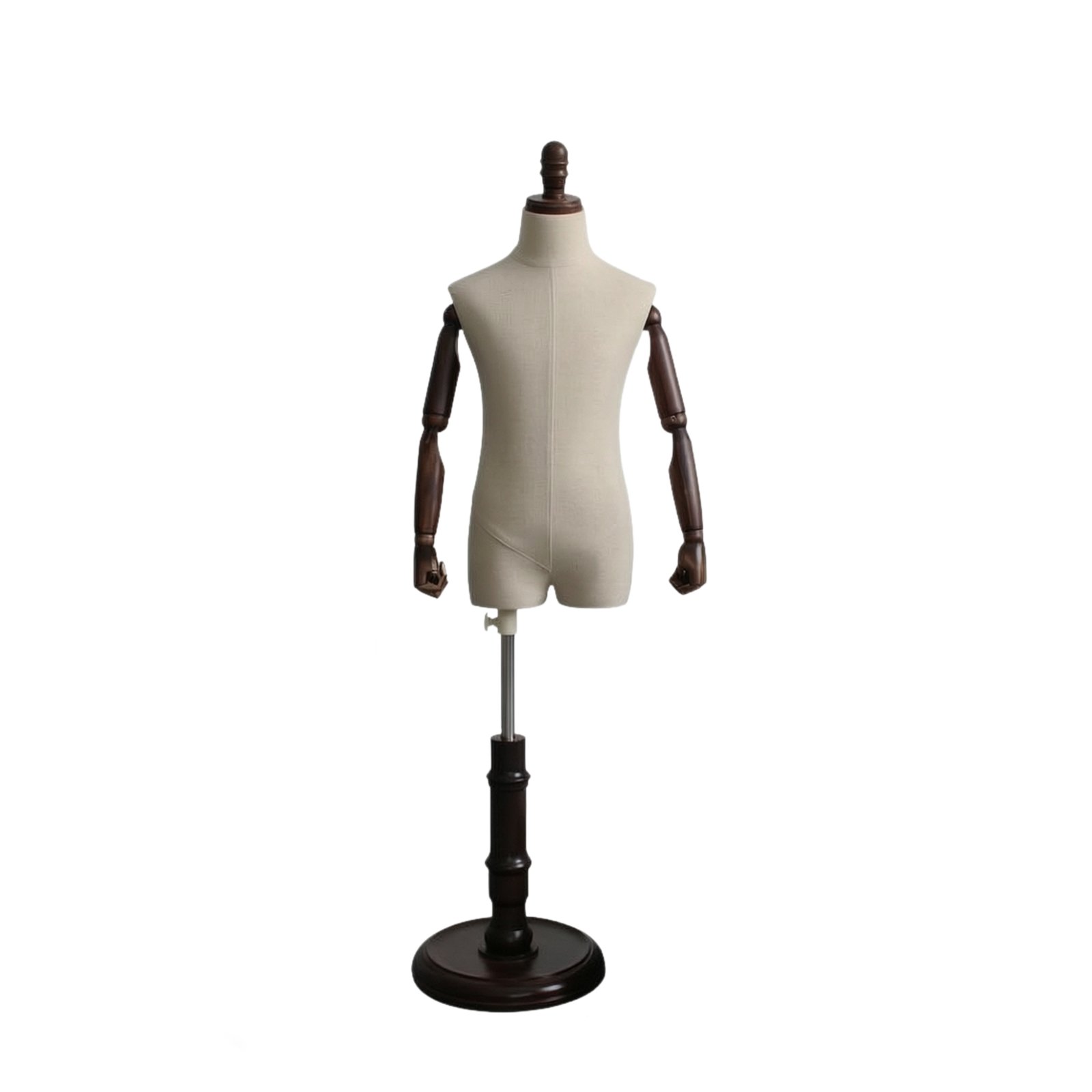 Child Dress Form with Wooden Arms – 8Y, Large Base