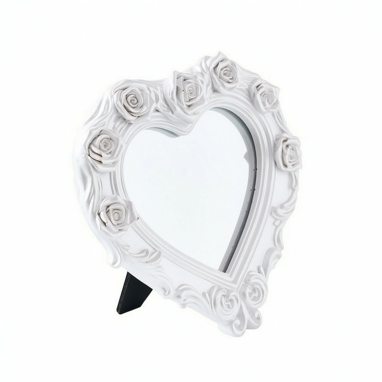 Heart-Shaped Mirror with Rose Frame