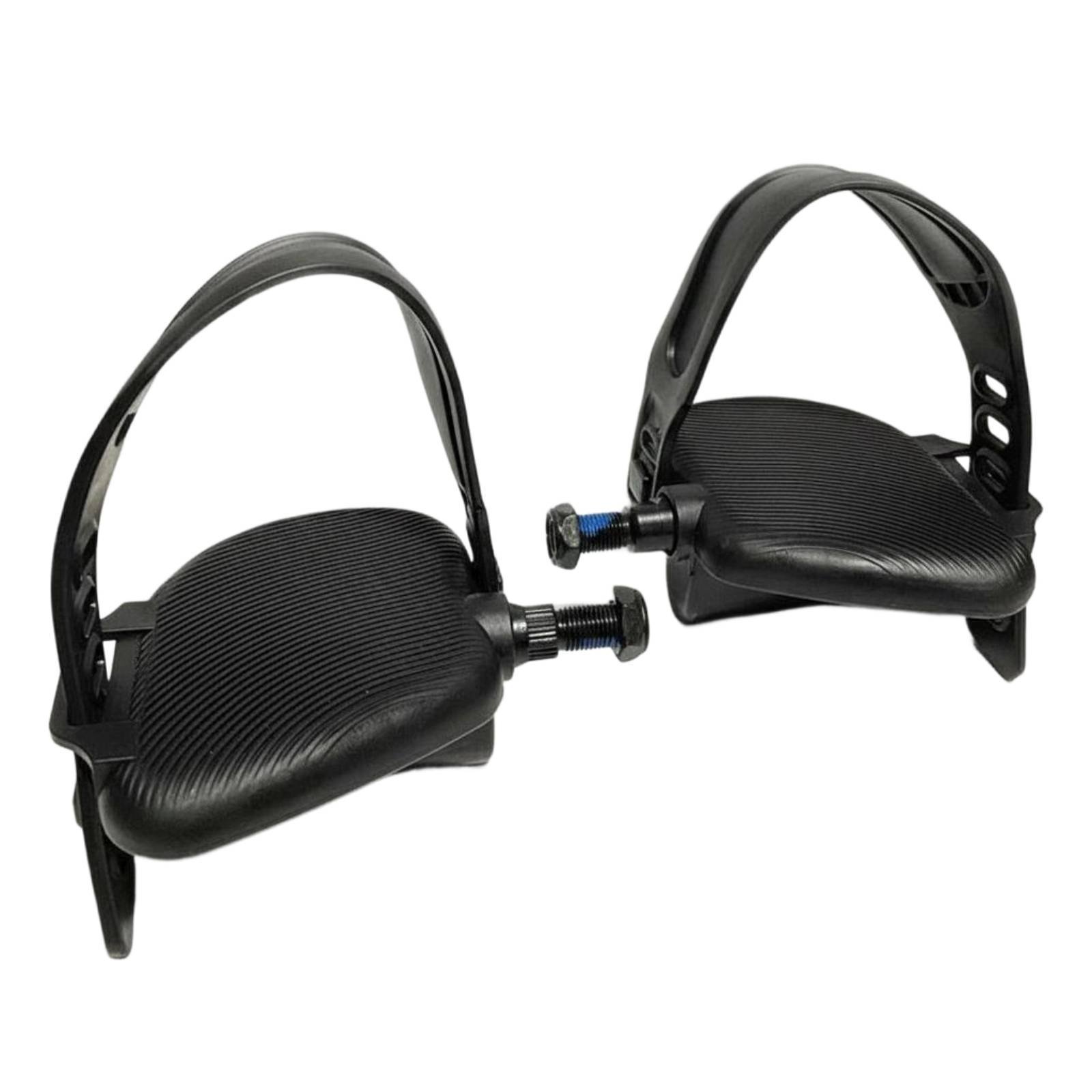 2-Piece Stationary Bike Pedals with Straps