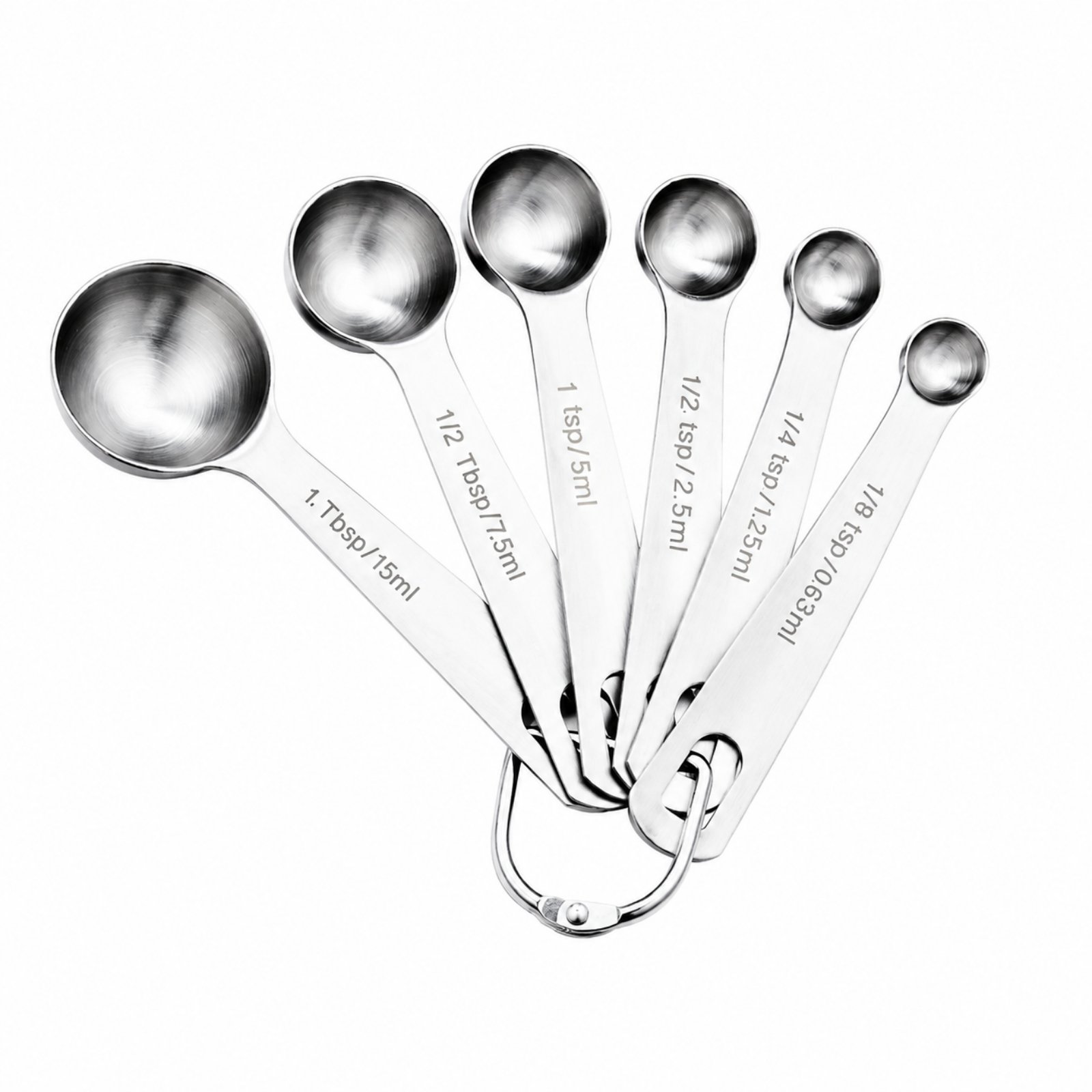 6 Pieces Stainless Steel Measuring Spoon Two-unitUnit