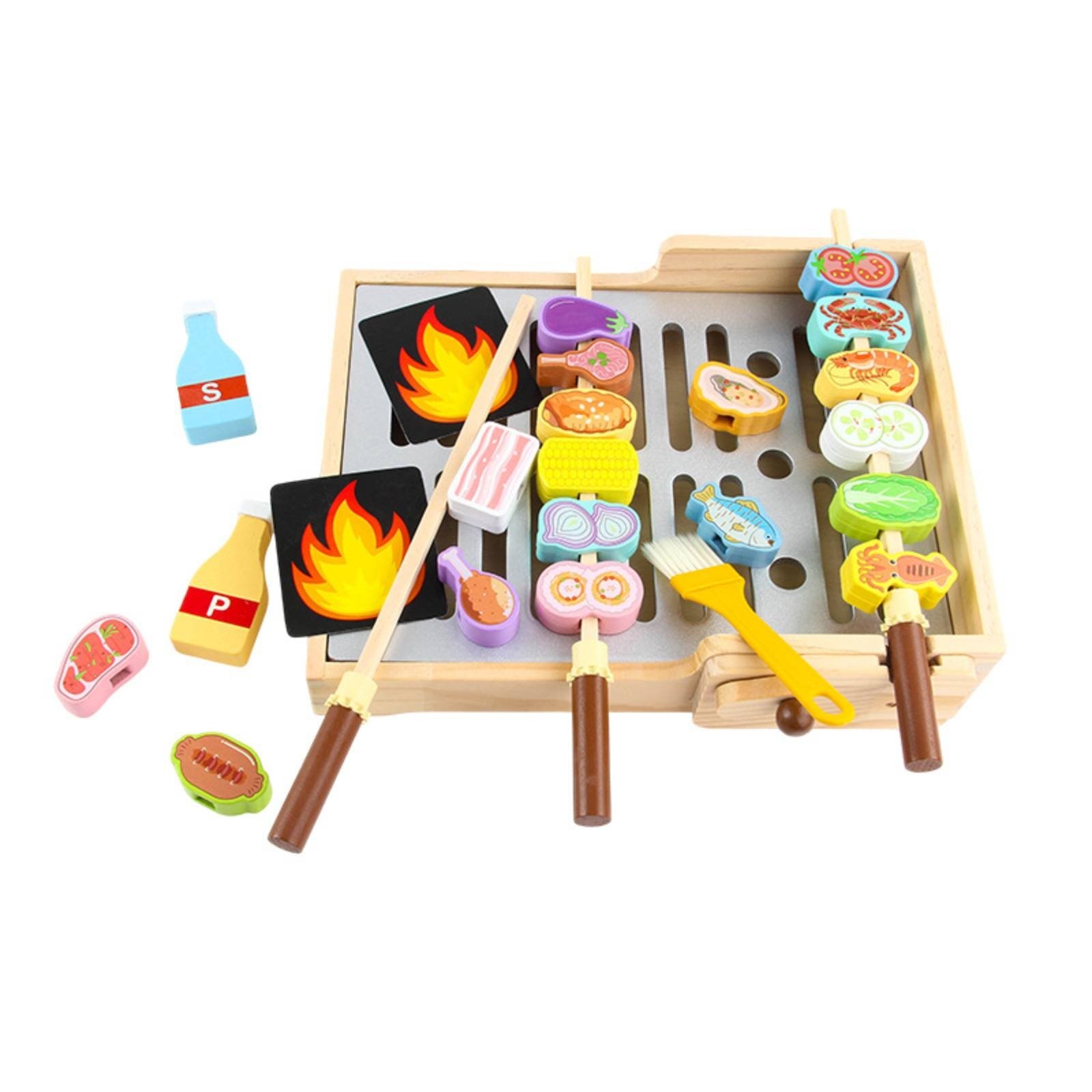 Wooden Grill Playset