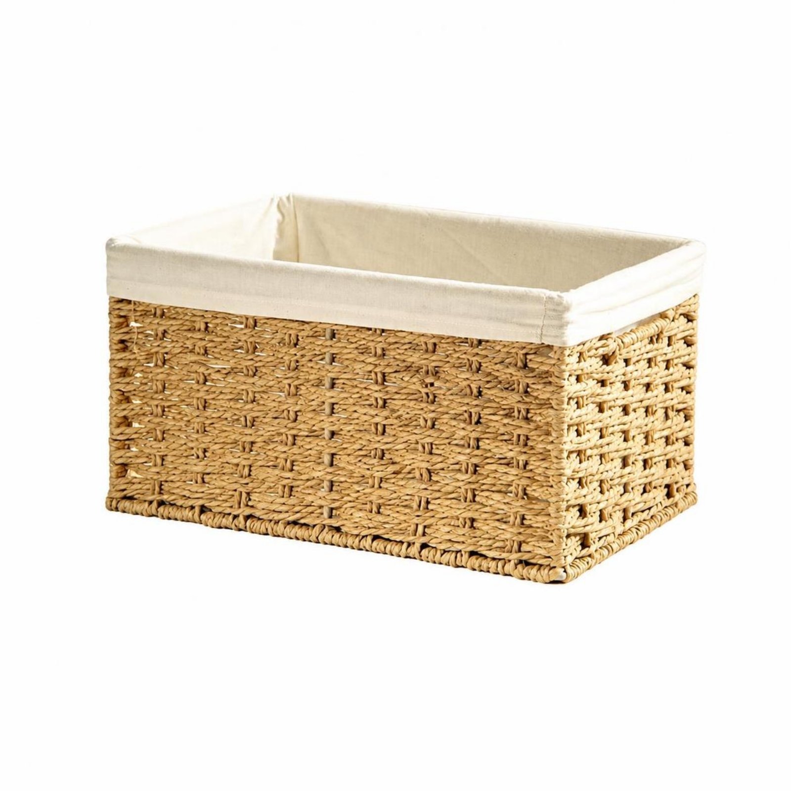 Braided Storage Basket with Lining