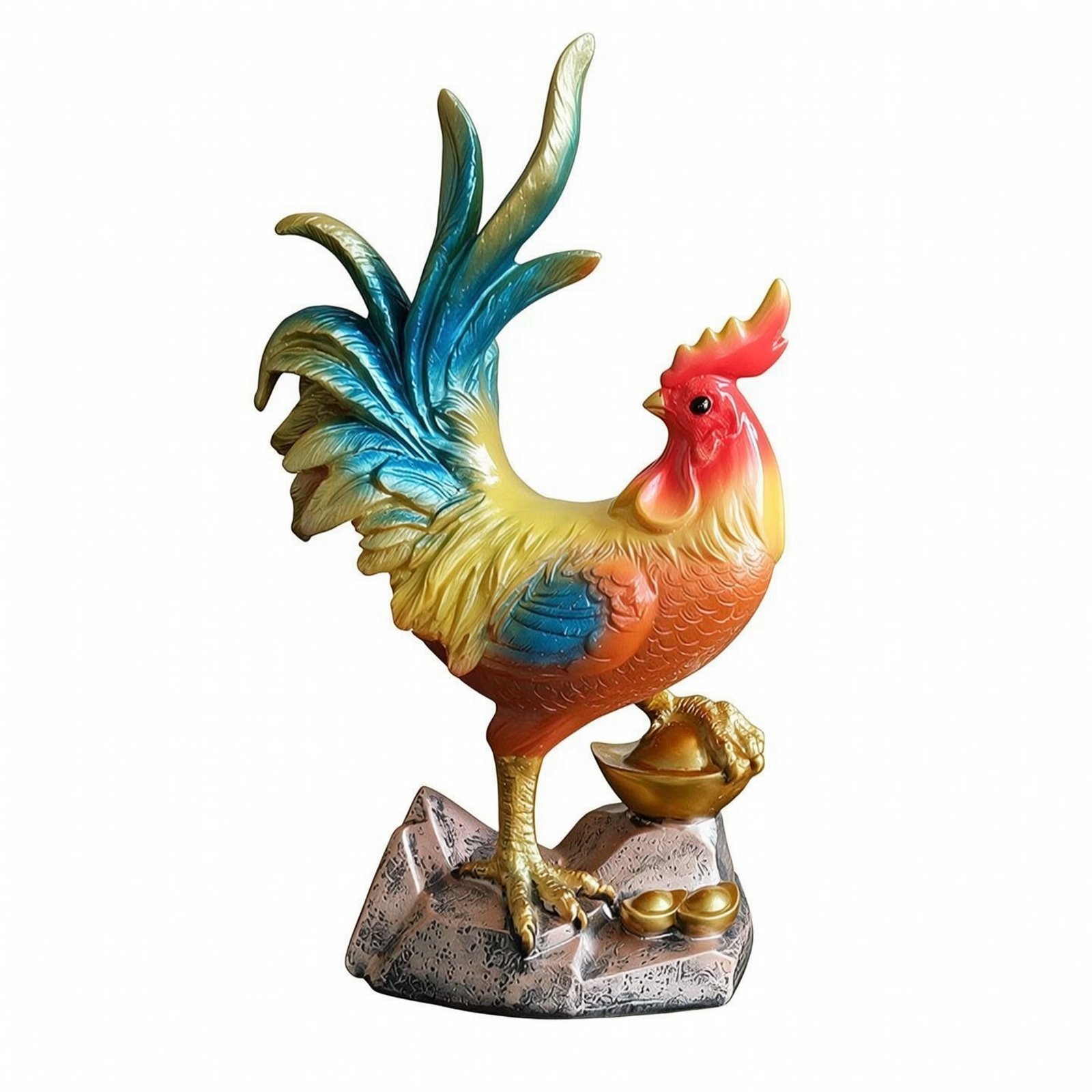 Resin Cockerel Figurine – Lucky Rooster