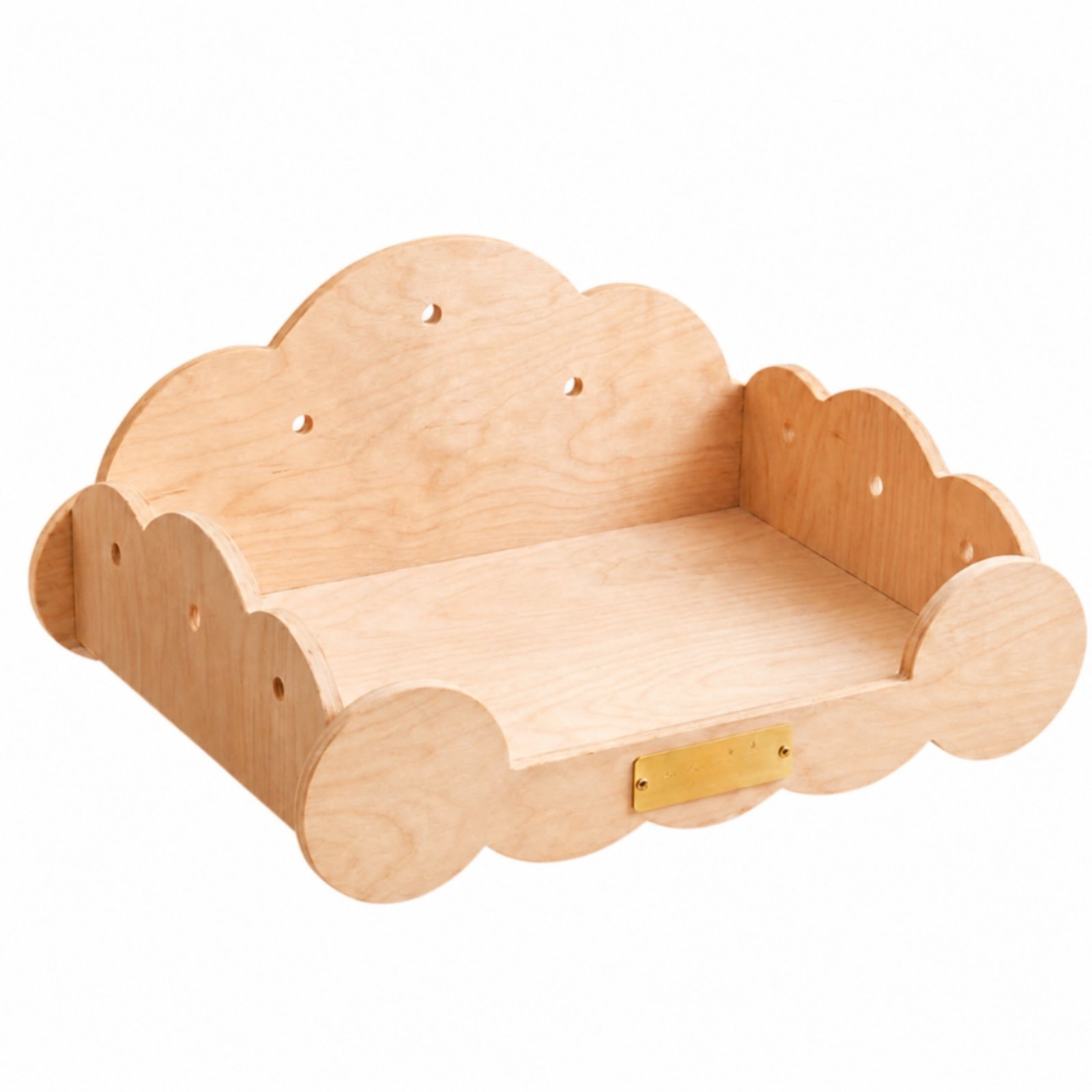 Wooden Cat Bed with Nameplate