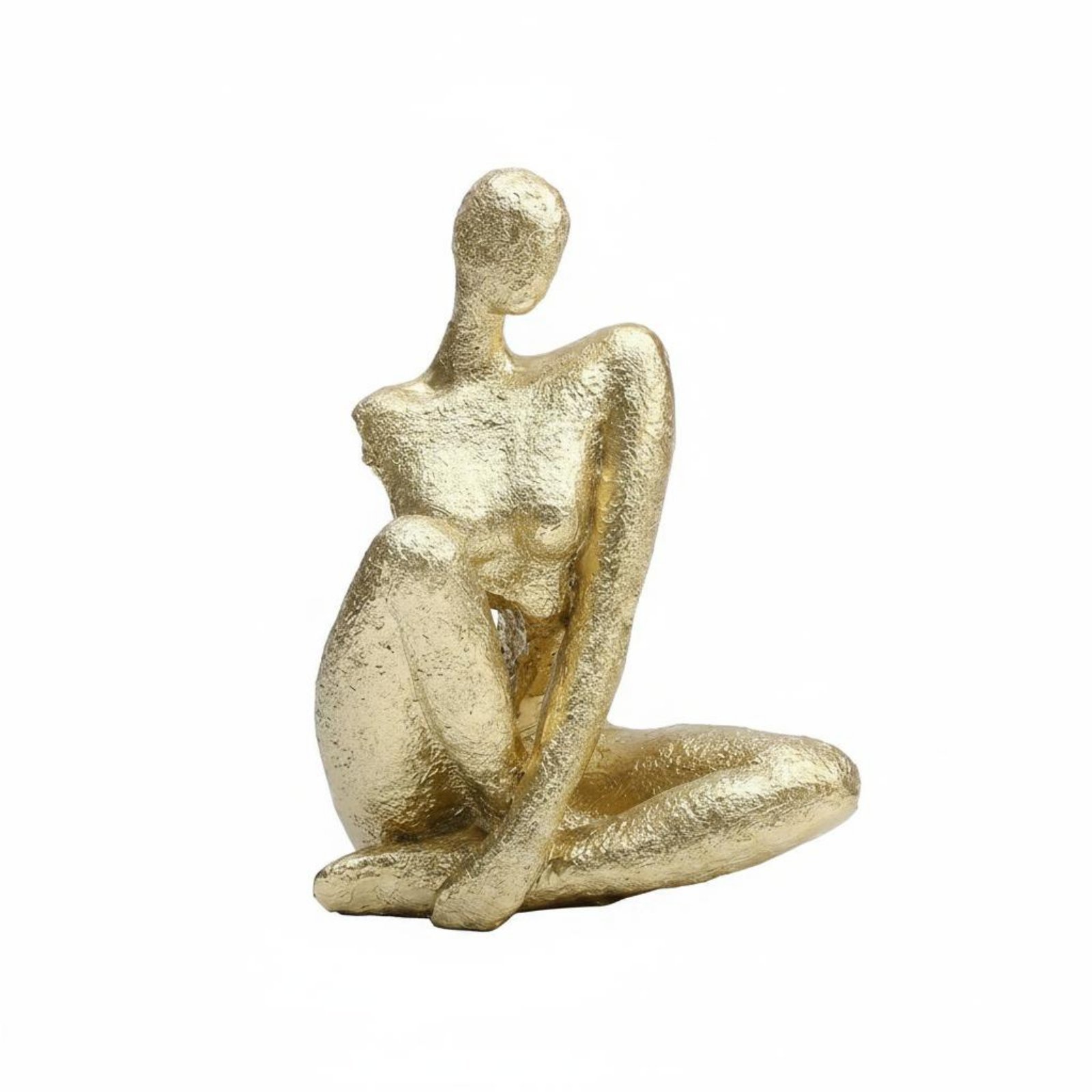 Golden Sitting Lady Figurine
