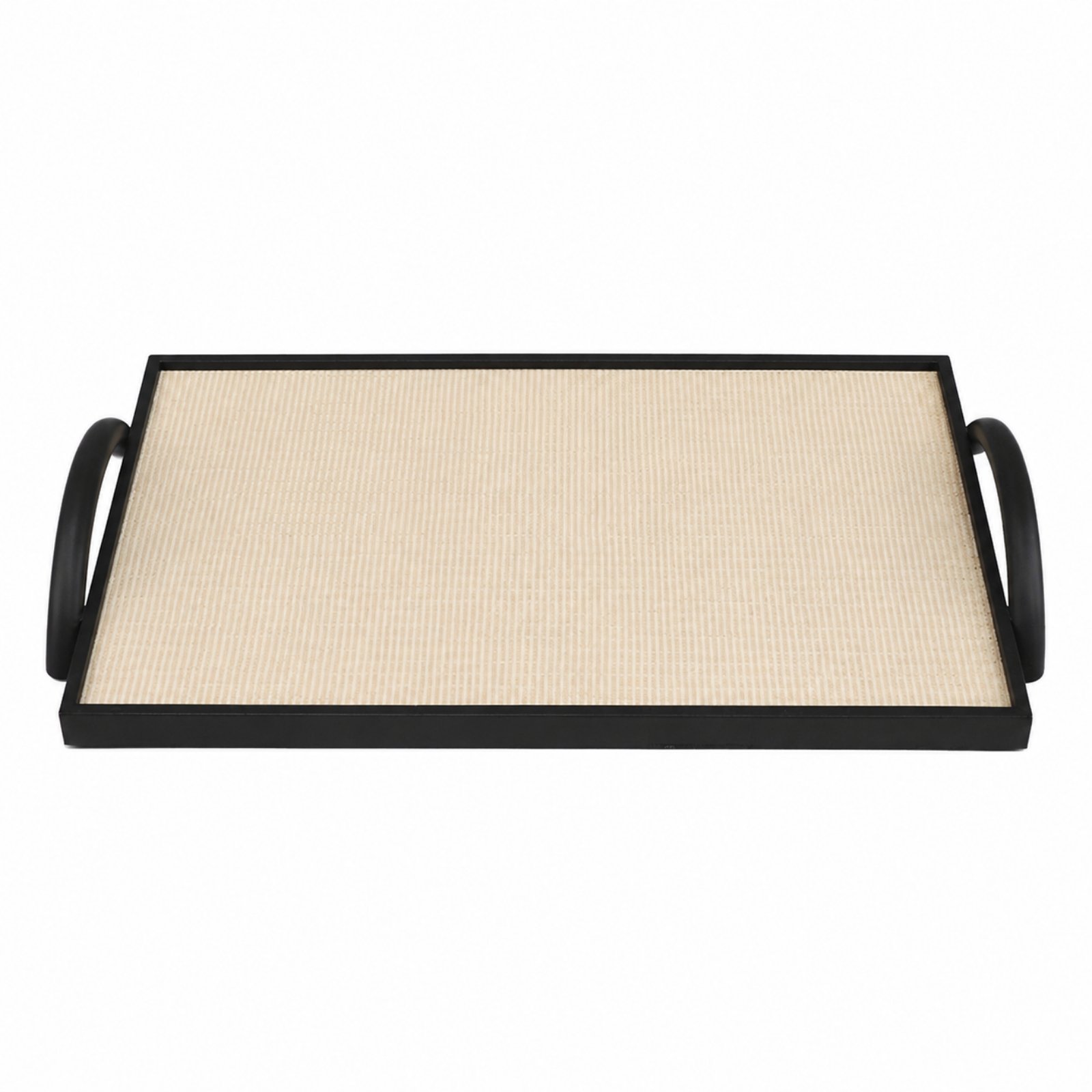 Decorative Tray with Handles – Beige, Sand Black
