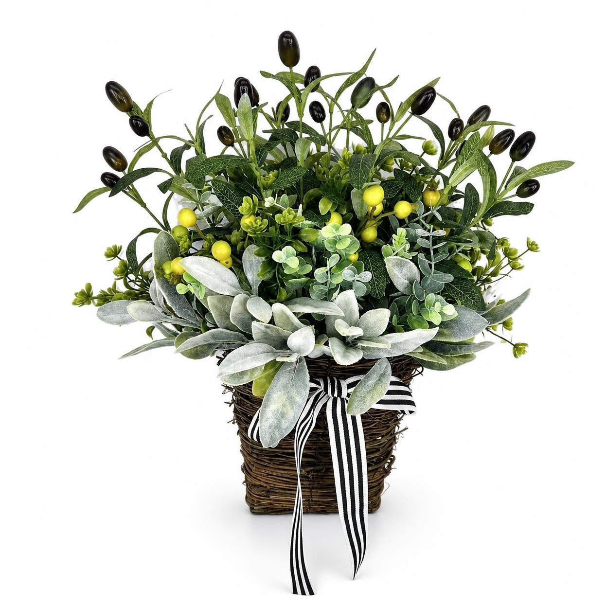 Olive Wreath Heart Door Decoration