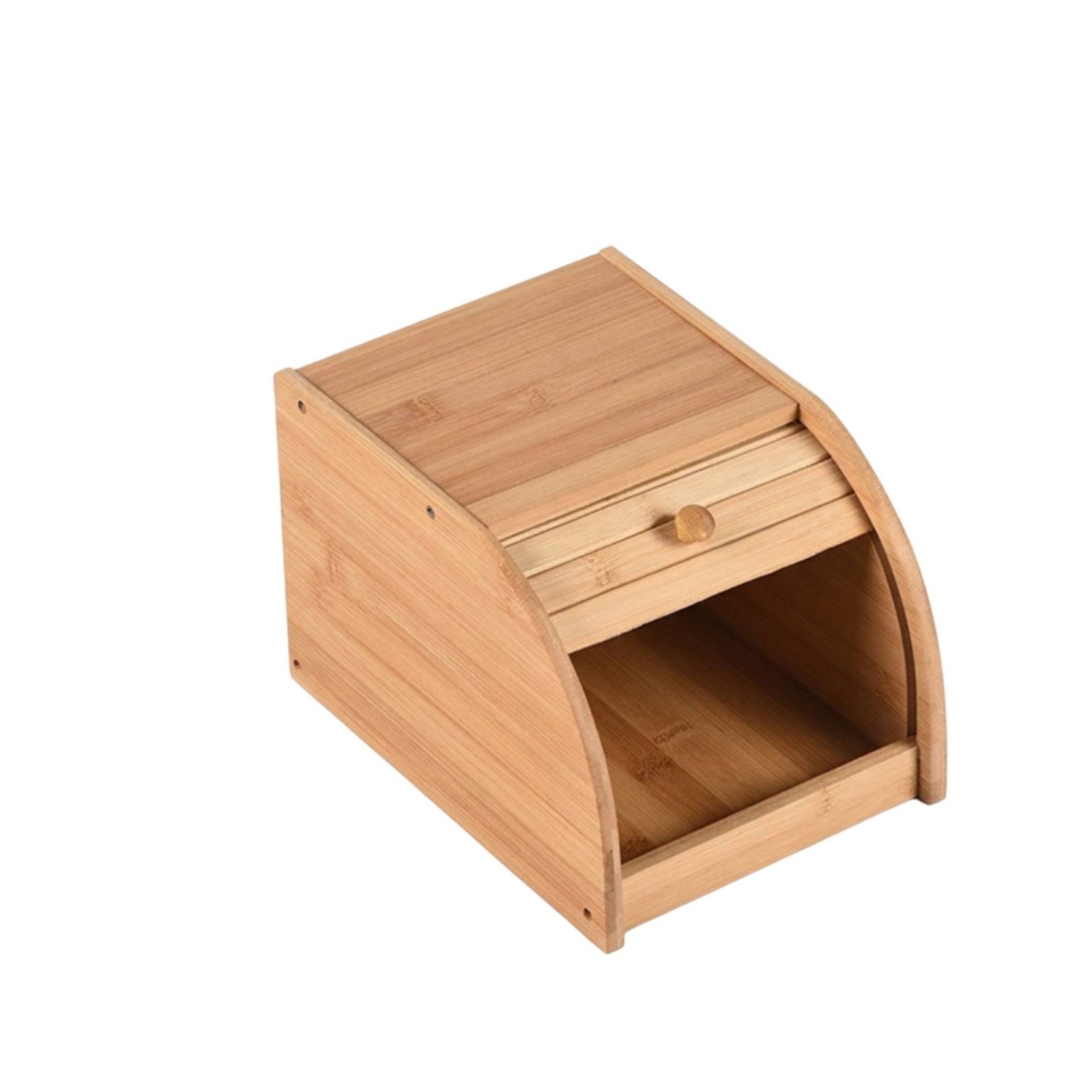 Two-Tier Bamboo-Finish Bread Box