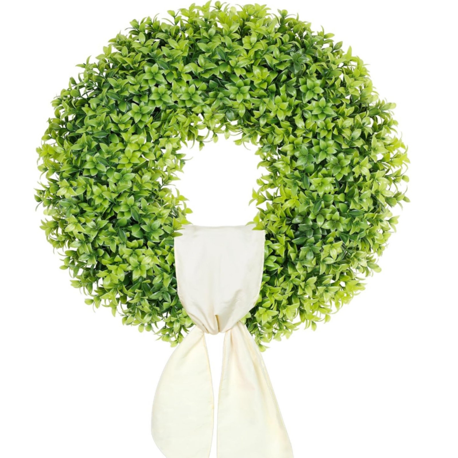 Green Artificial Boxwood Wreath 60 cm
