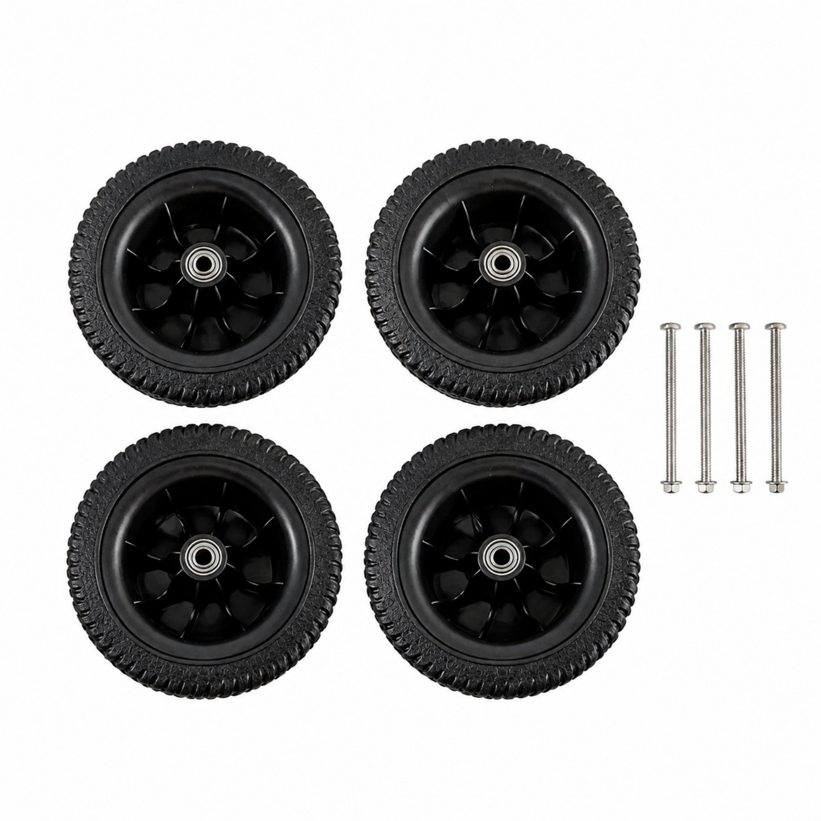 4-Piece 7-Inch Camping Cart Replacement Wheels