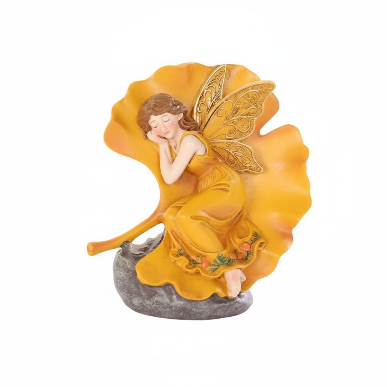 Ginkgo Leaf Fairy Figurine