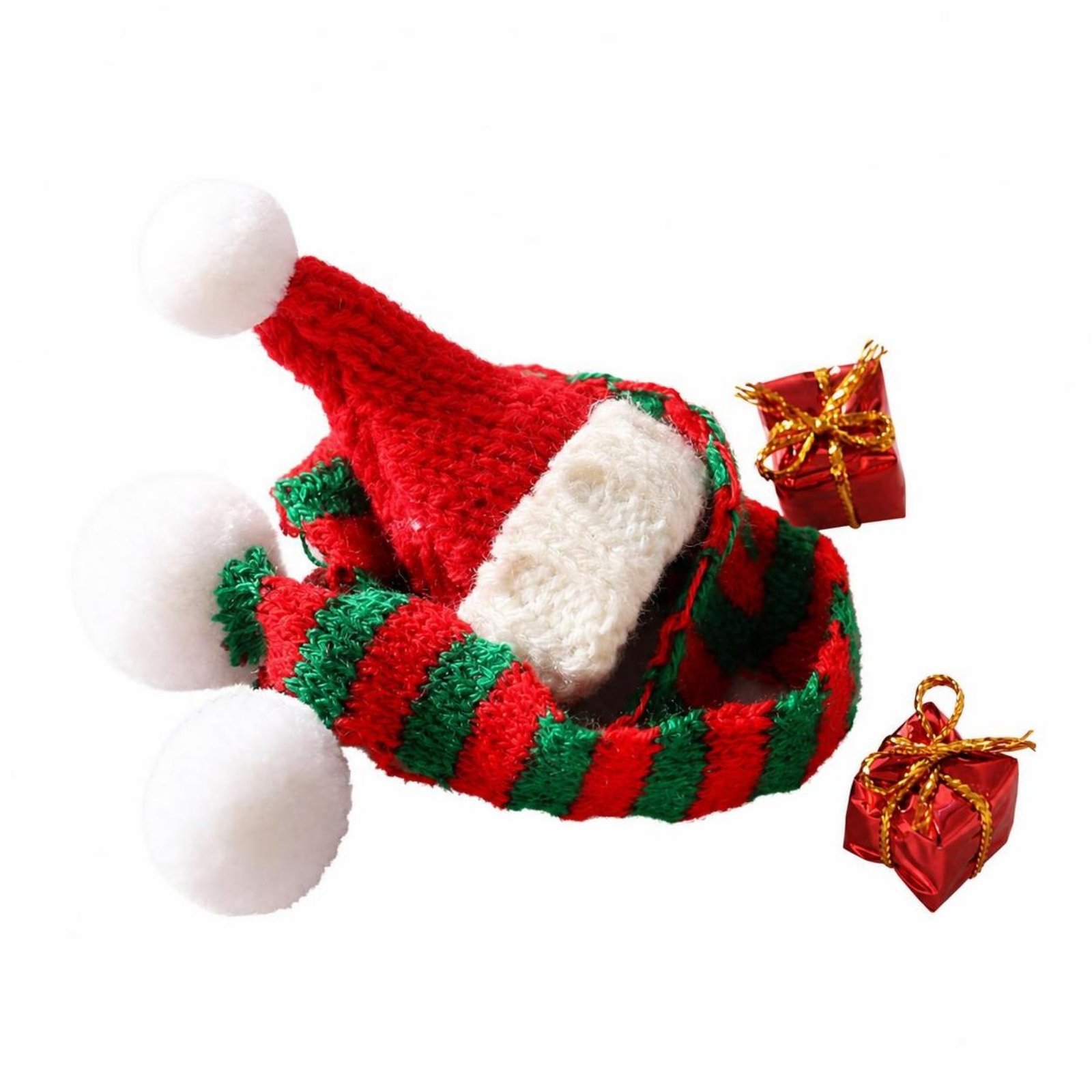 4-Piece Miniature Scarf and Hat Set