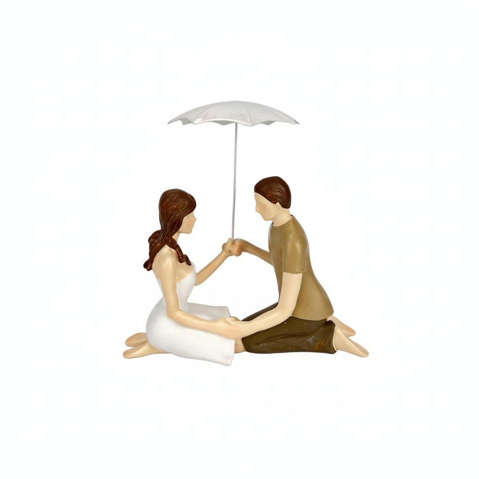 Couple Under Umbrella Figurine