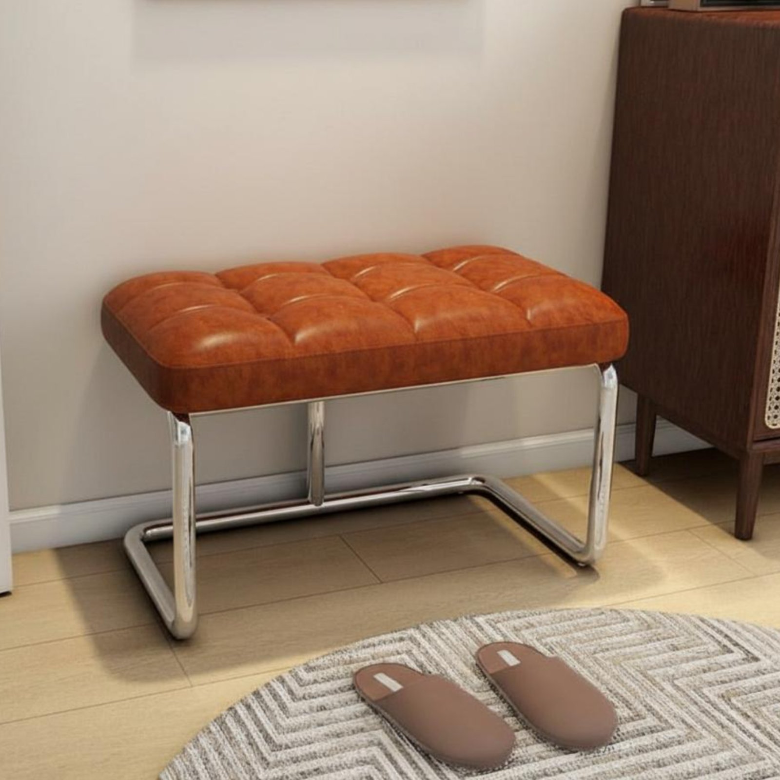 Tufted Entryway Stool