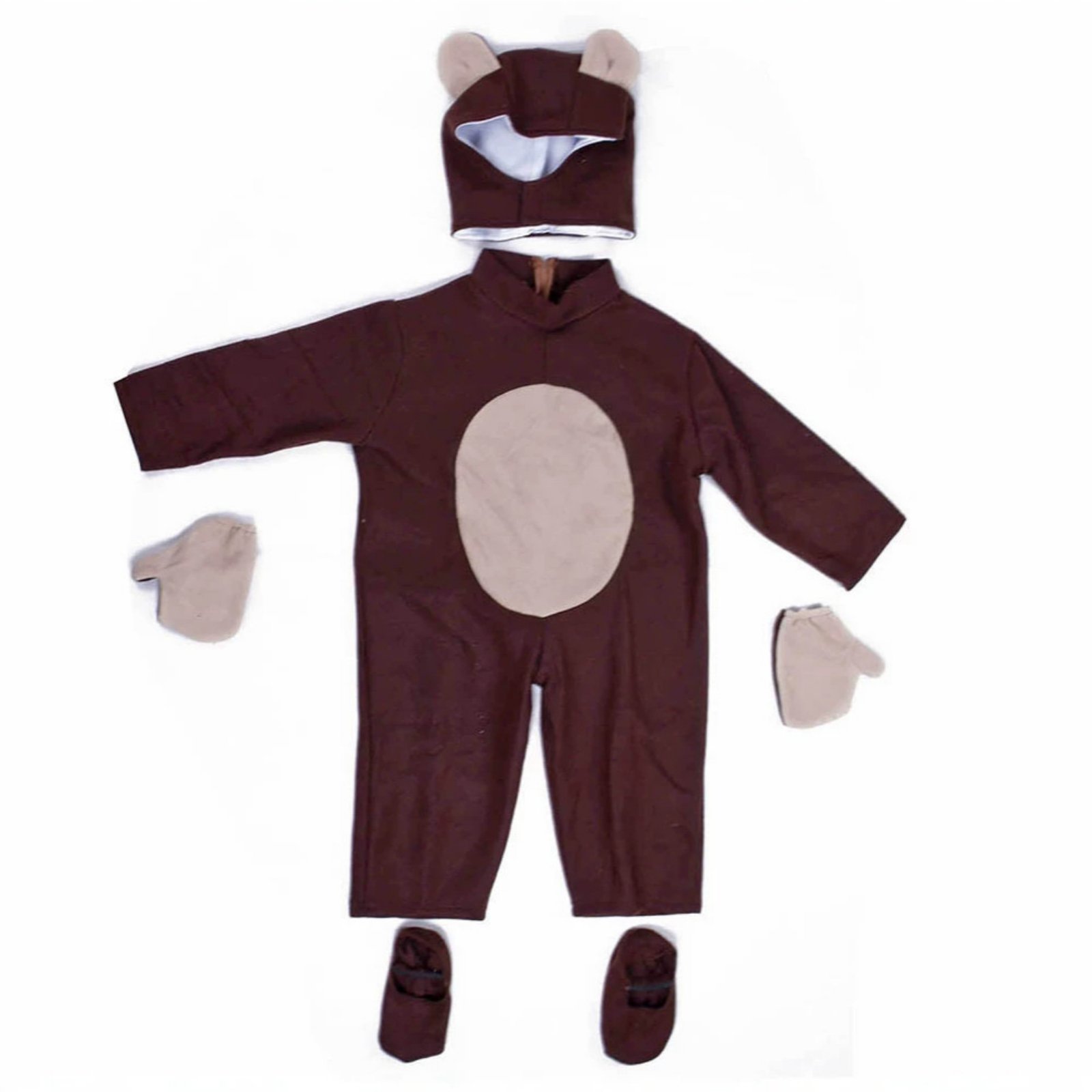 One-Piece Bear Costume with Mittens