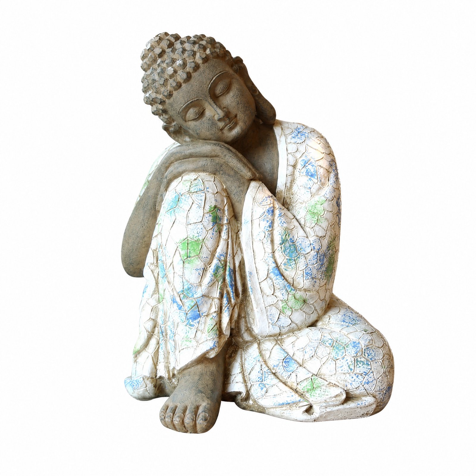 Buddha Figurine Crackle Pattern