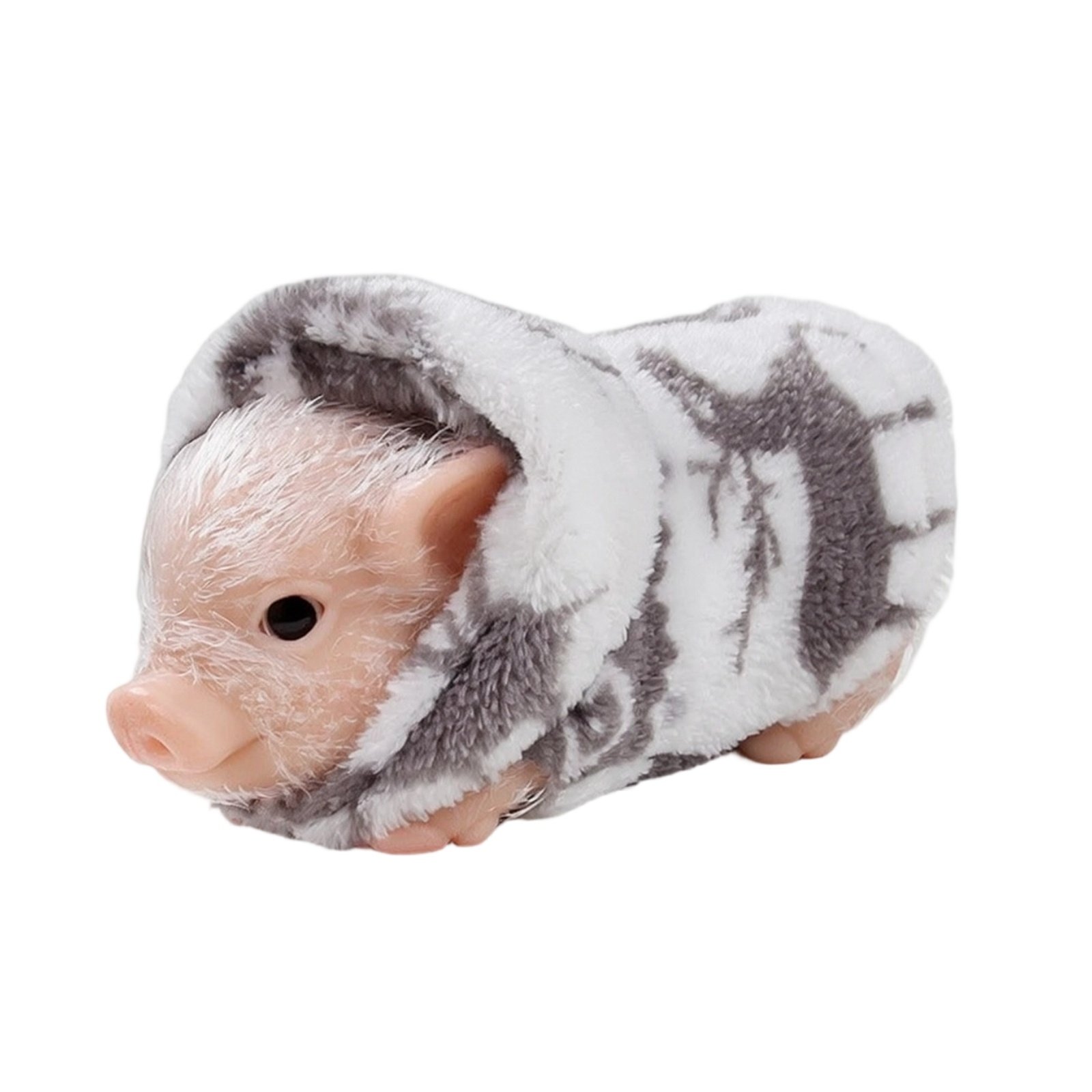 Soft-Textured Toy Pig with Hood