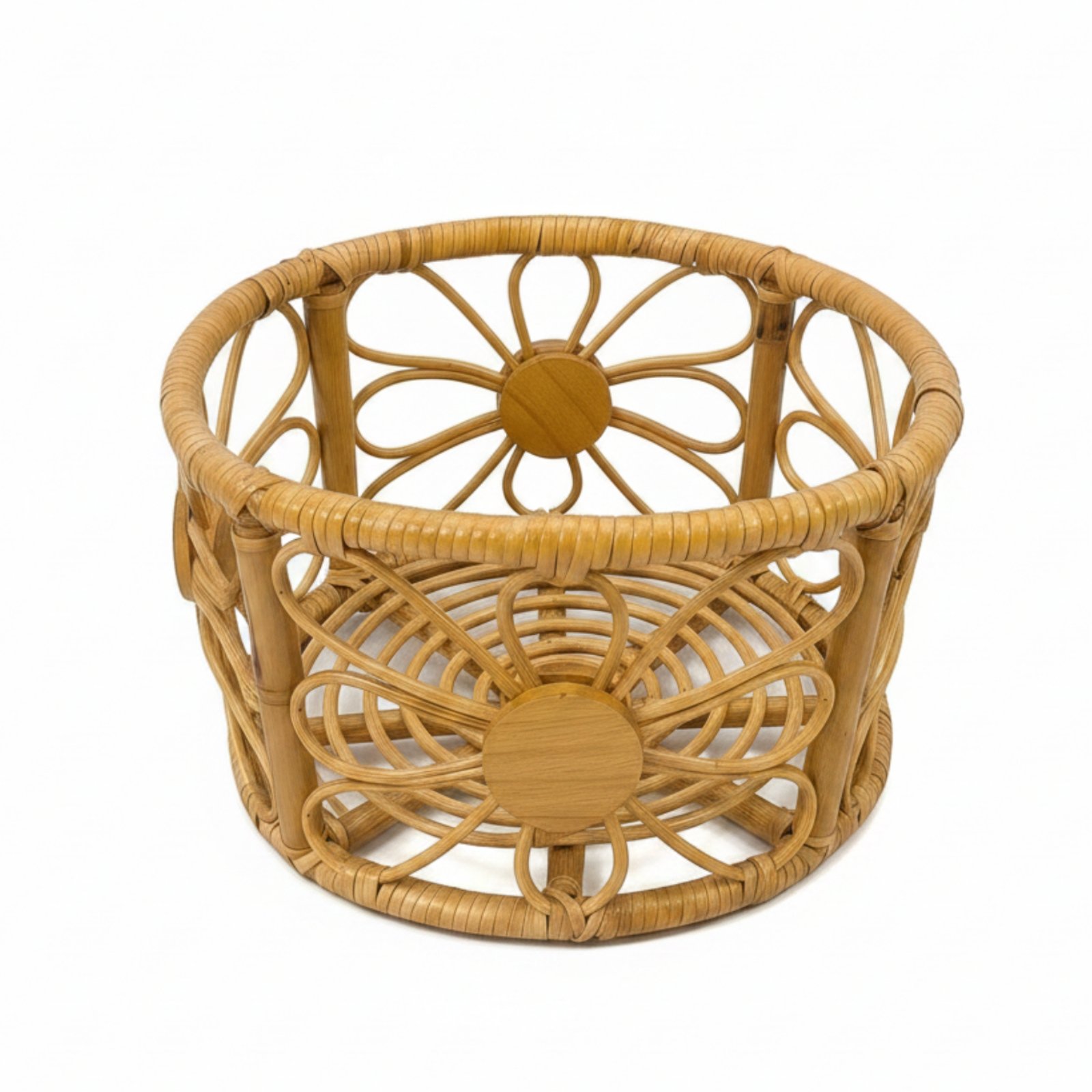 Handwoven Rattan Photo Basket