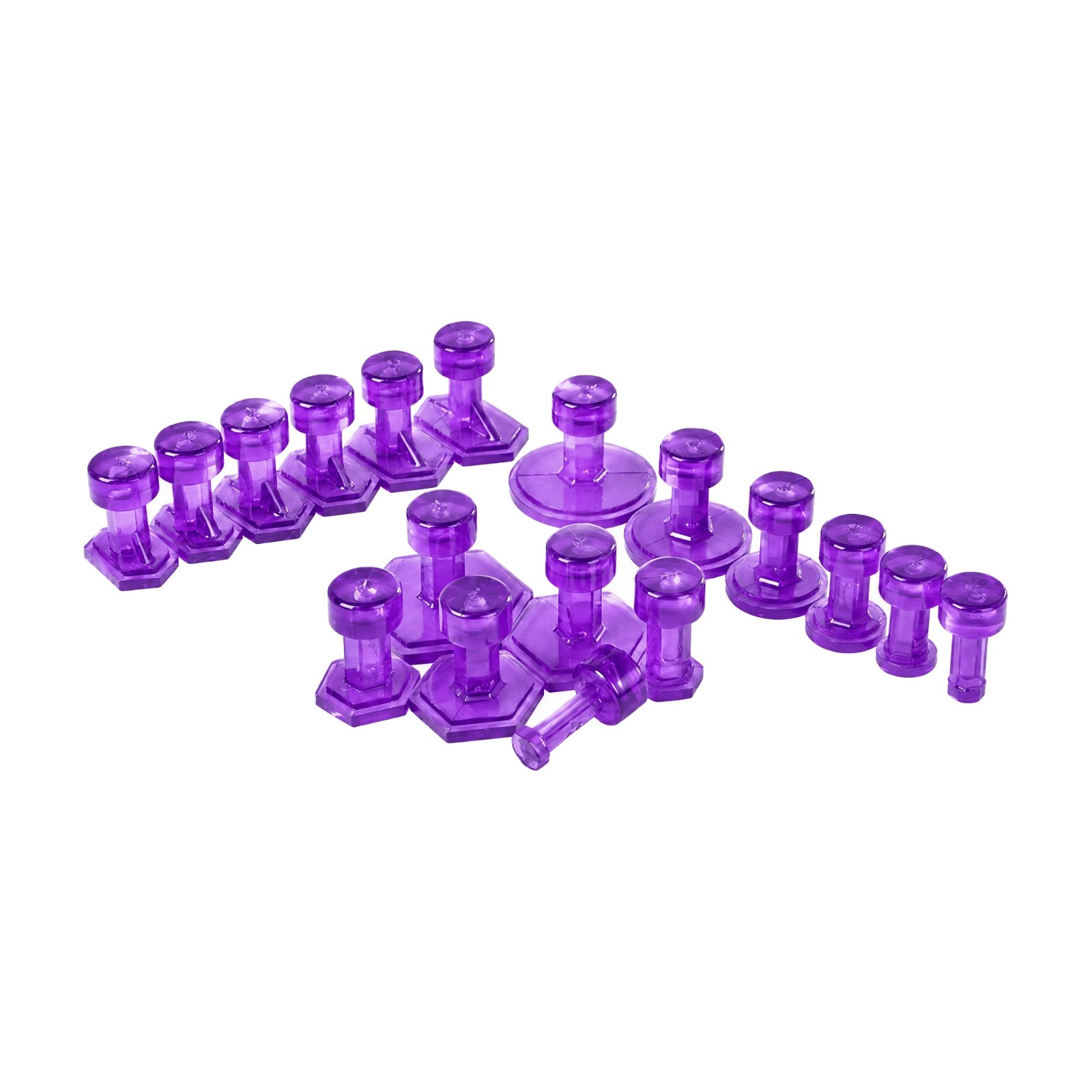 18-Piece Translucent Ding Pull Tabs