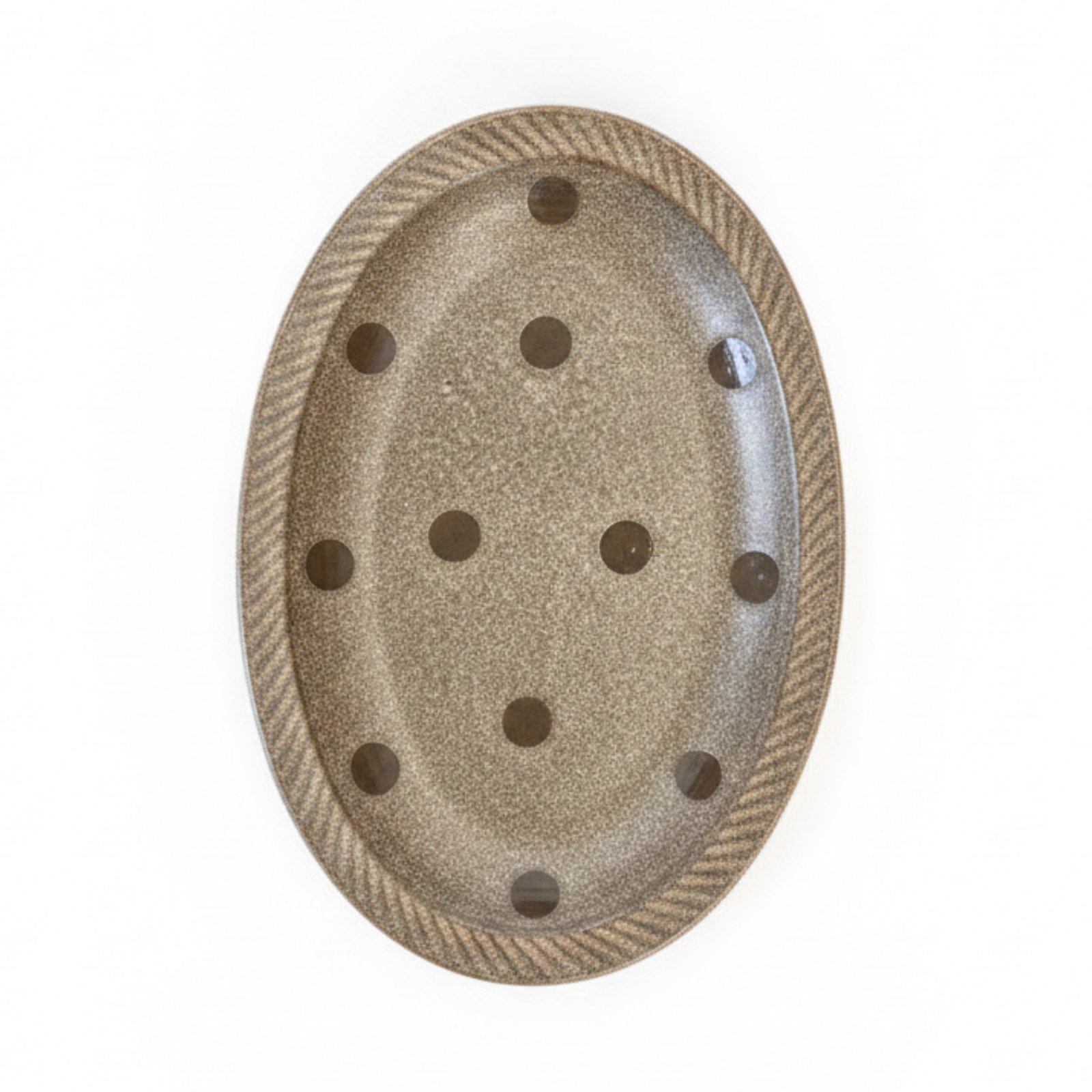 Glazed Oval Serving Plate