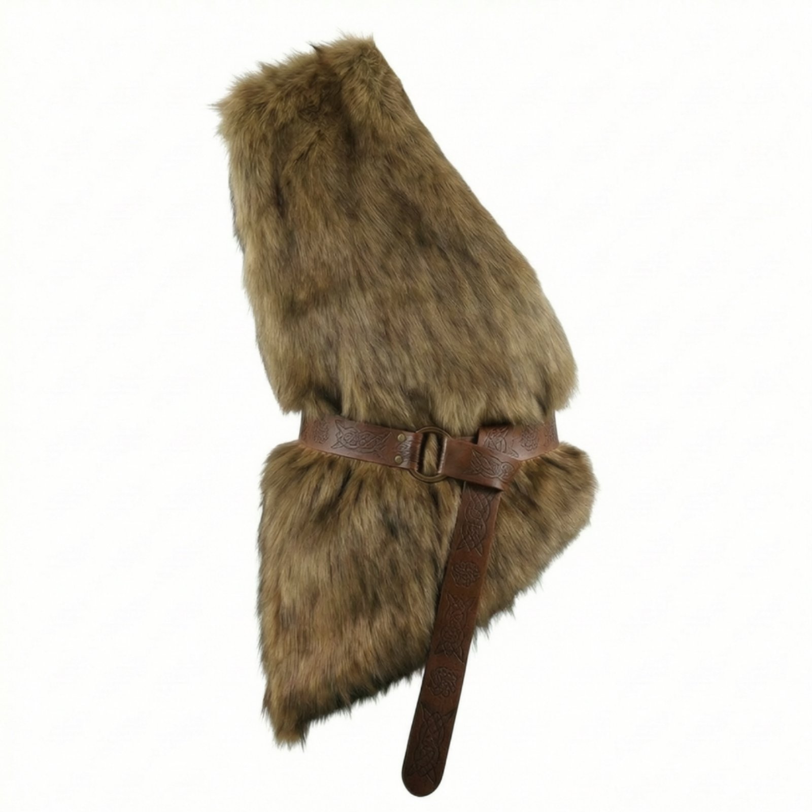 Fuzzy Pile Vest with Belt