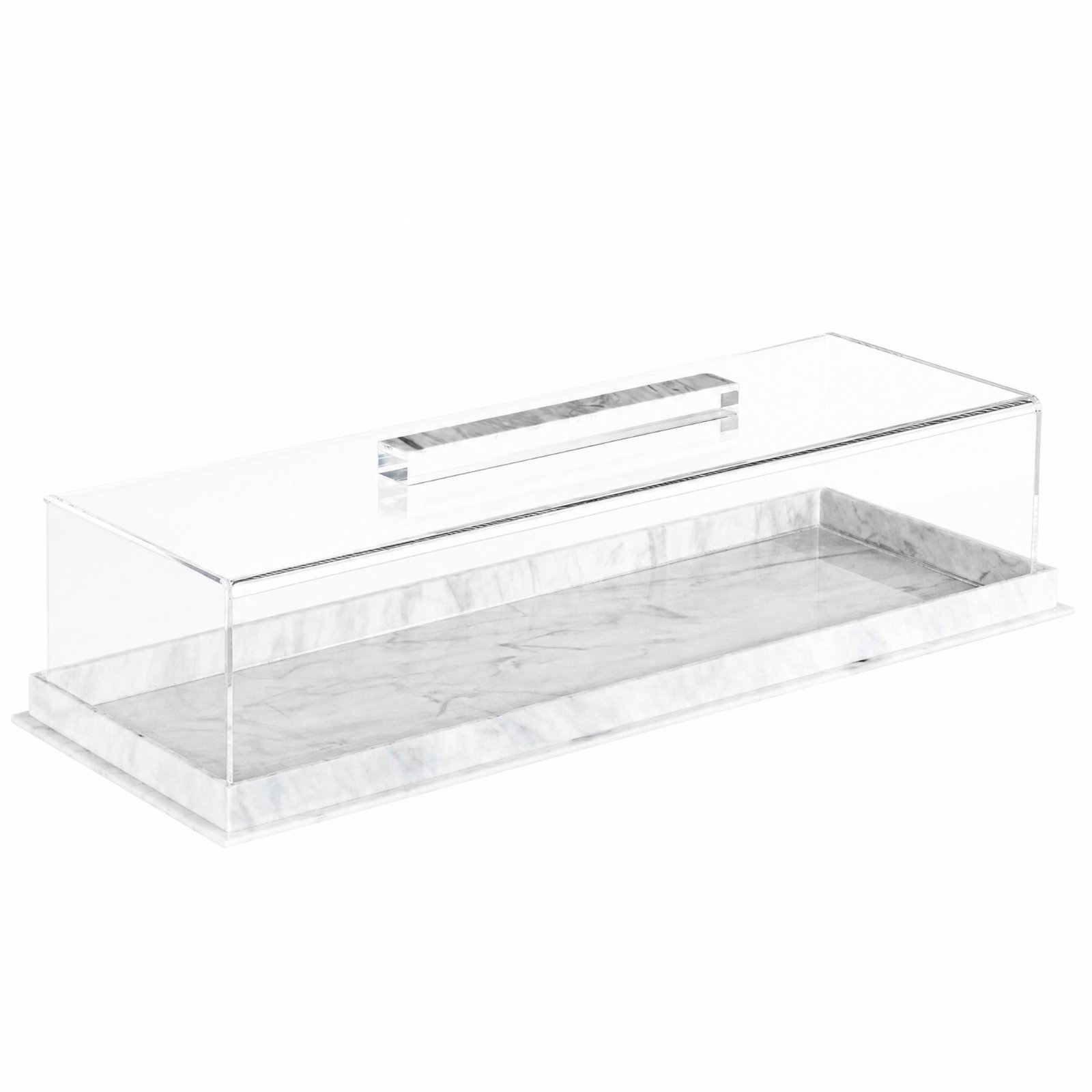 Acrylic Bread Box with Marble Base