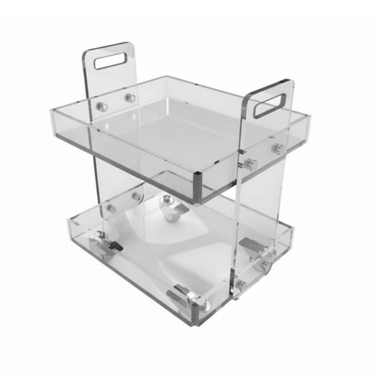2-Tier Clear Utility Cart