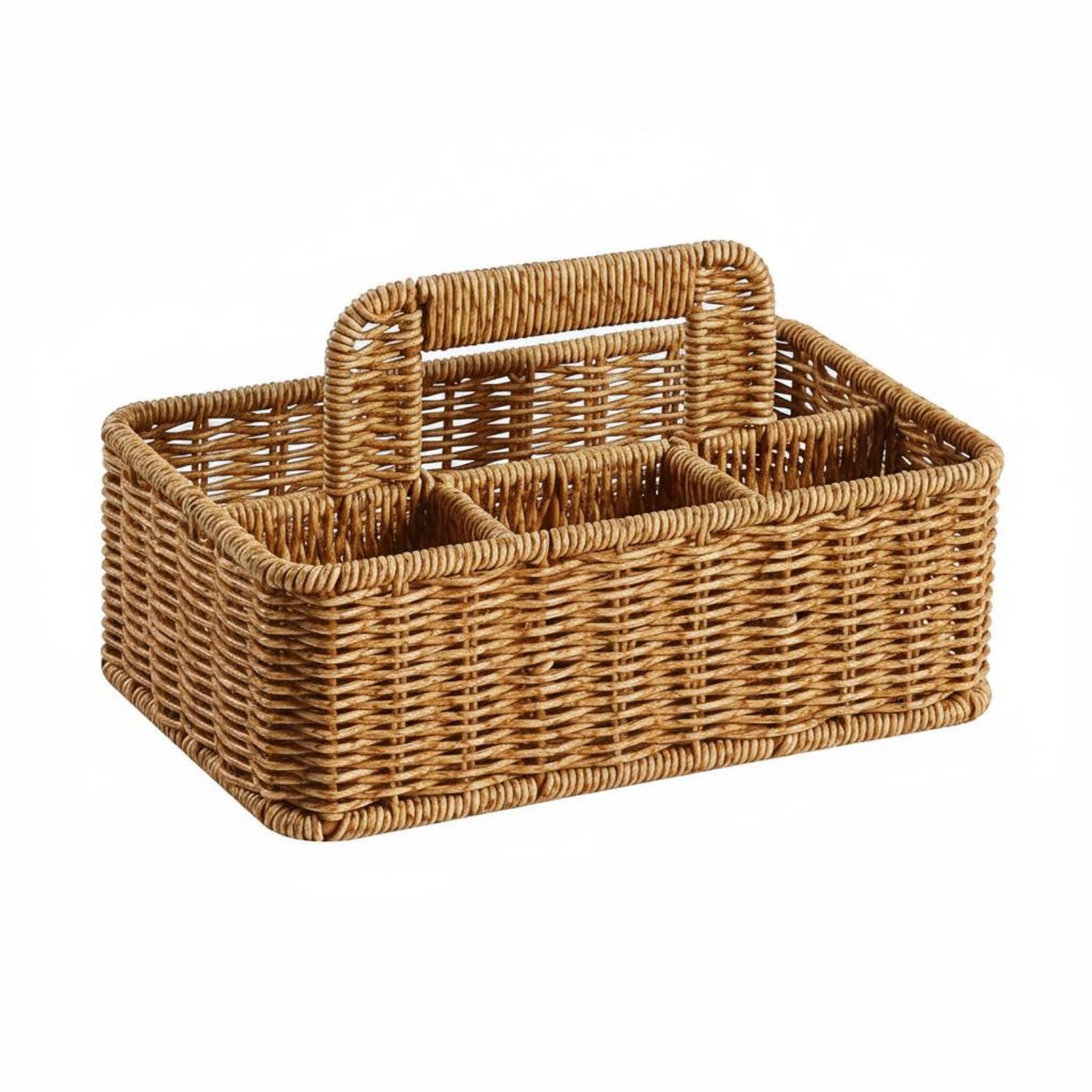 Divided Rattan Basket