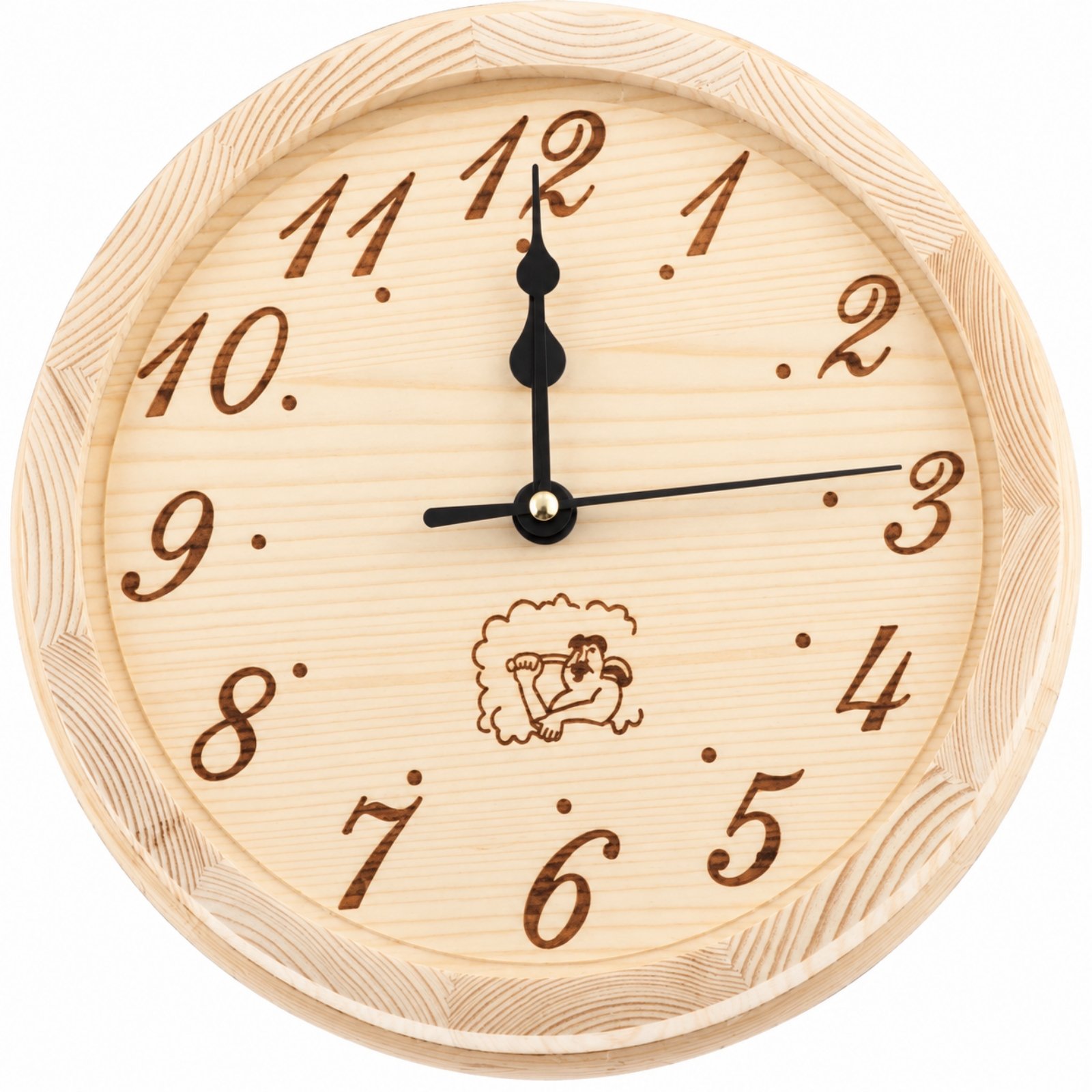 Wood Sauna Wall Clock
