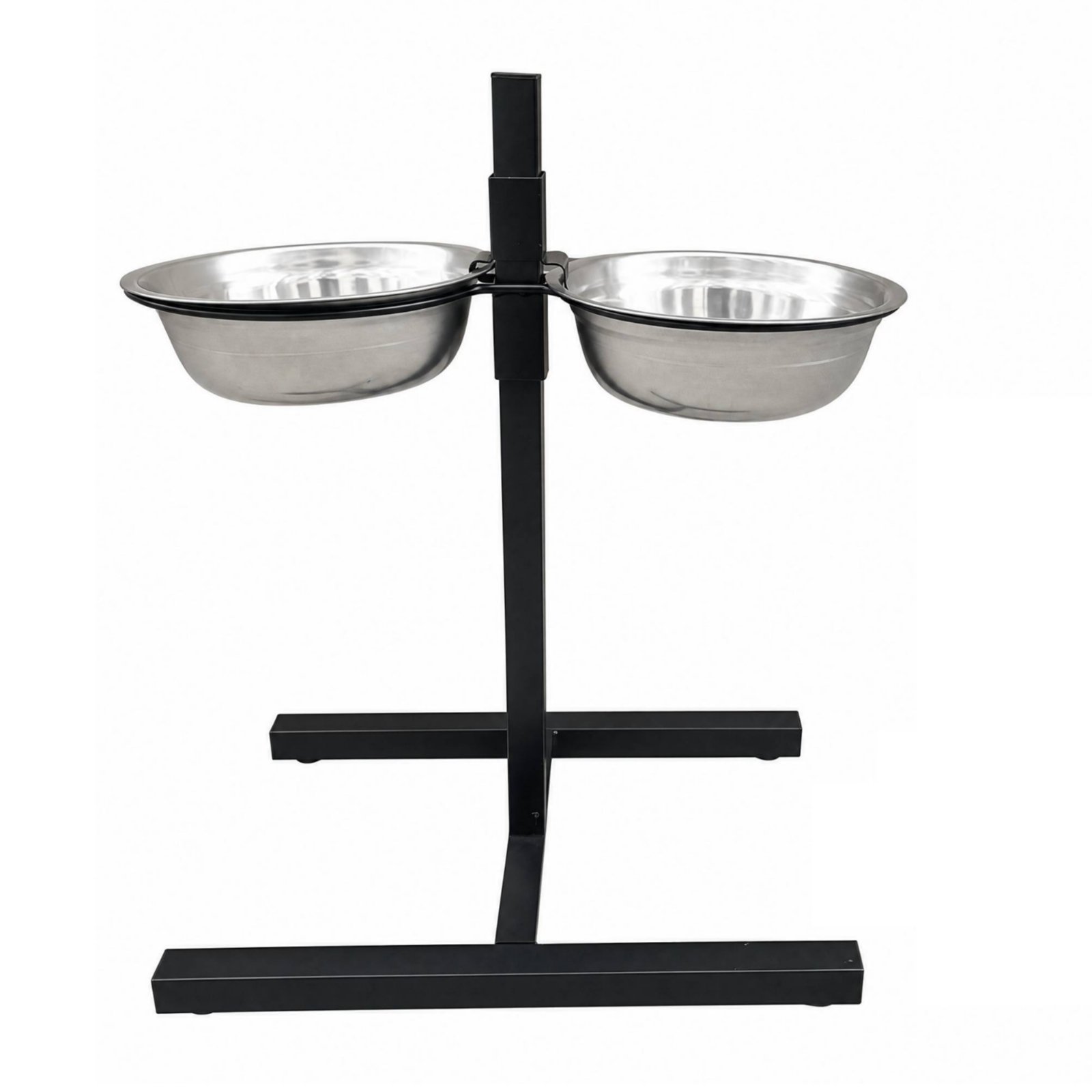 Raised Pet Feeder with Stainless Steel Bowls