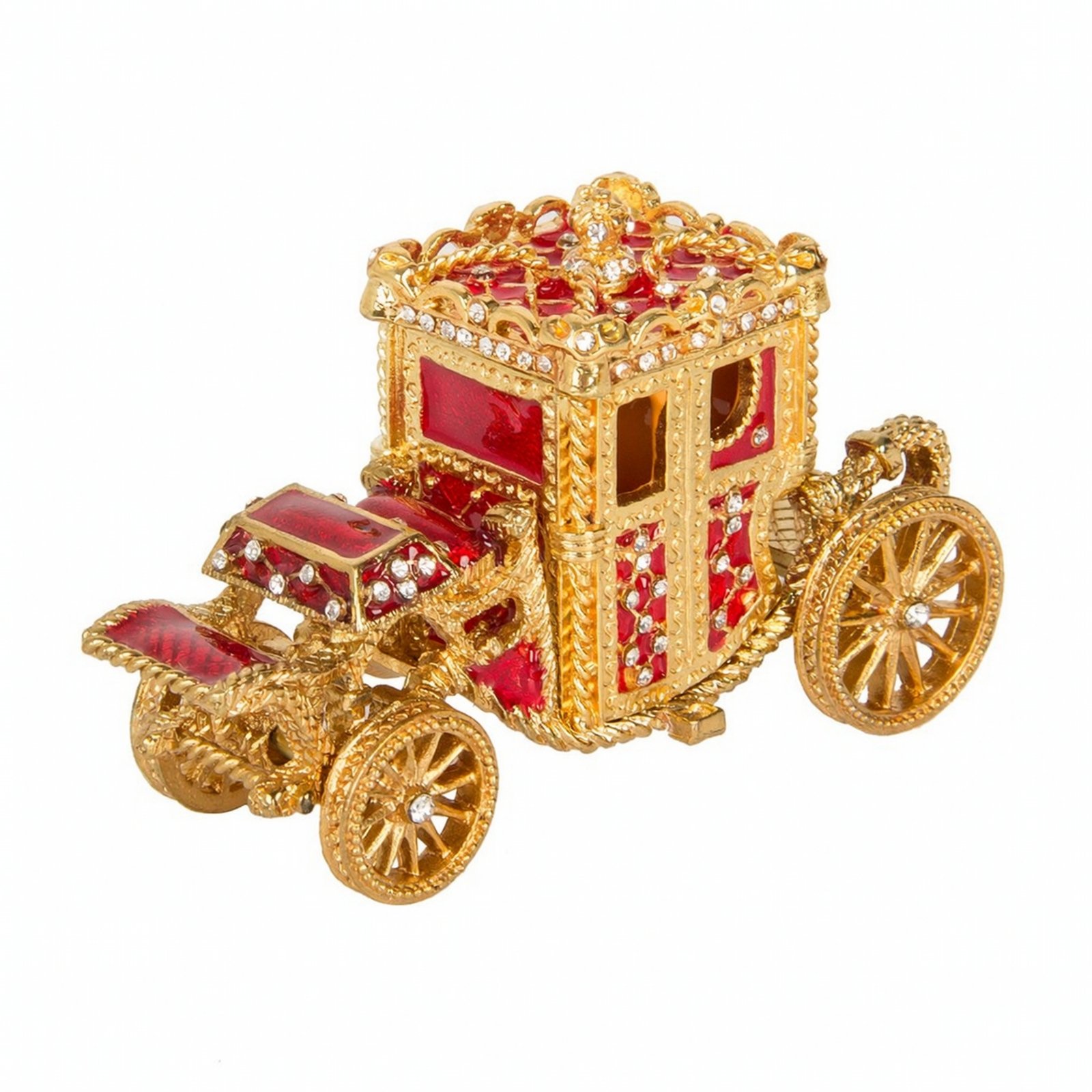Carriage Jewelry Box with Rhinestone Accents