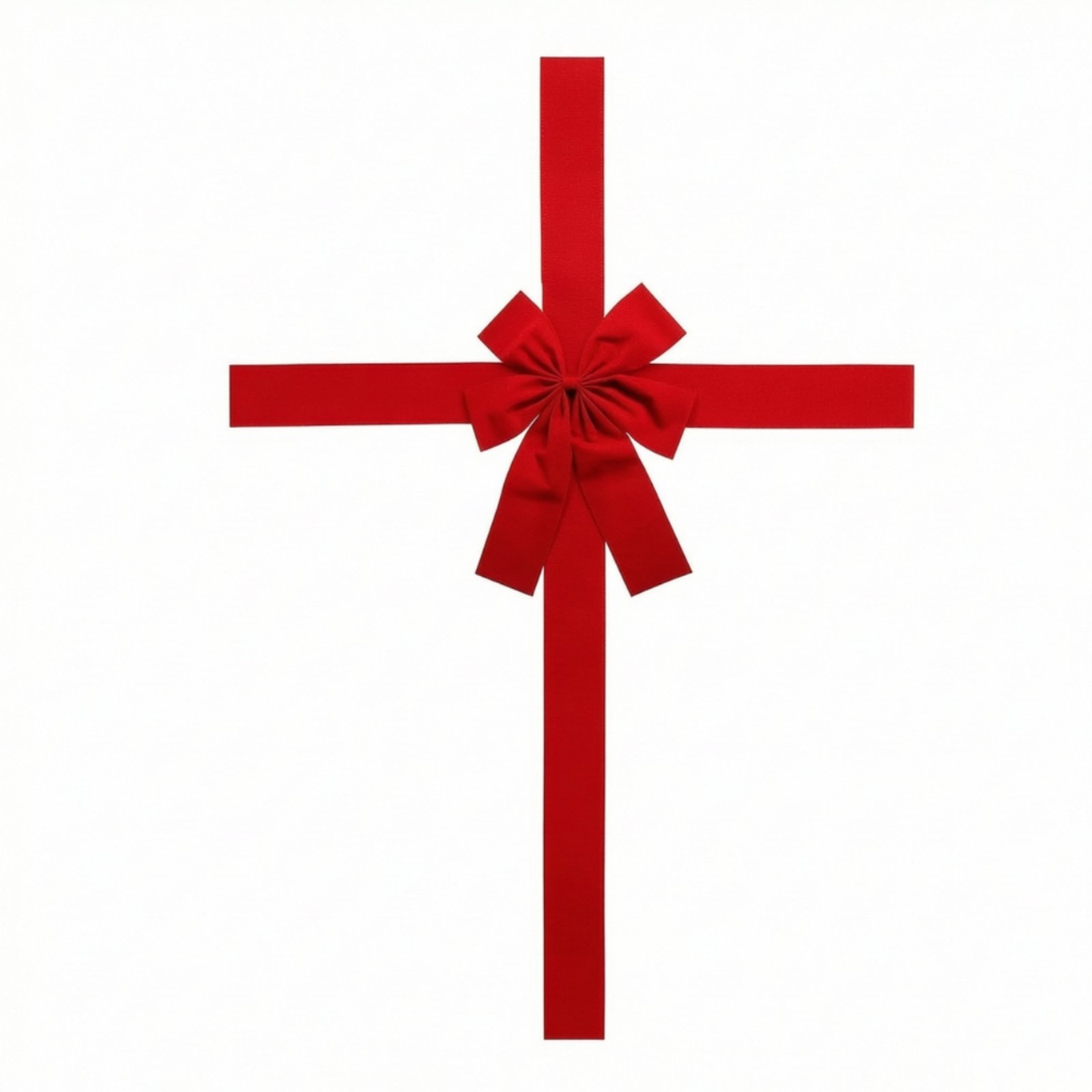 Red Cloth Christmas Door Bow