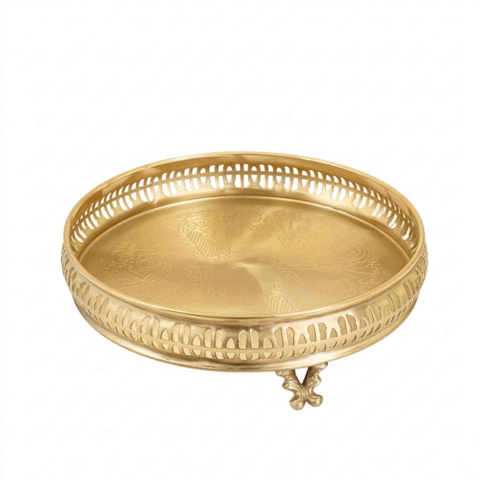 Brass Footed Tray
