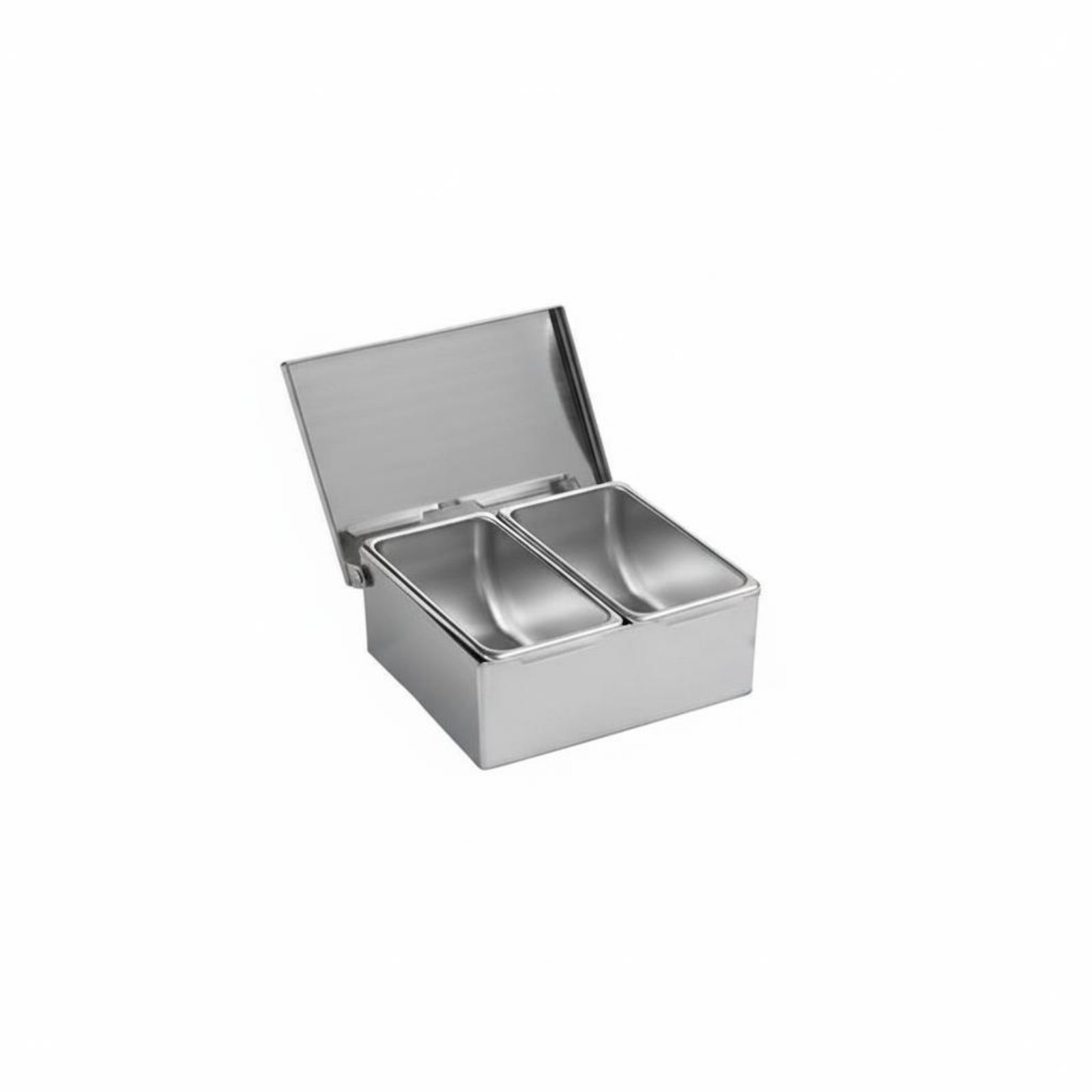Stainless Steel Seasoning Box – 2 Comp 450ml