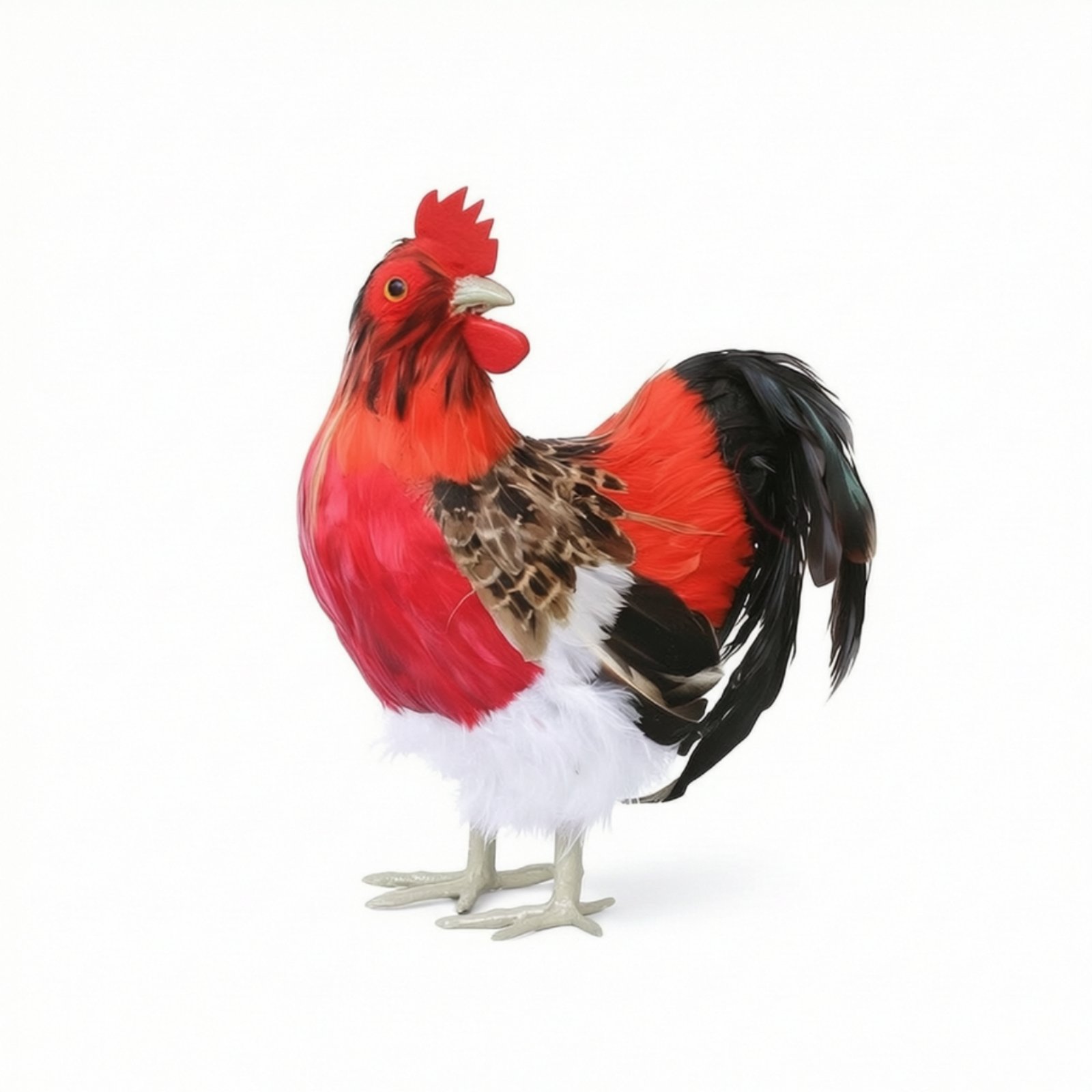 Feathered Cockerel Figurine
